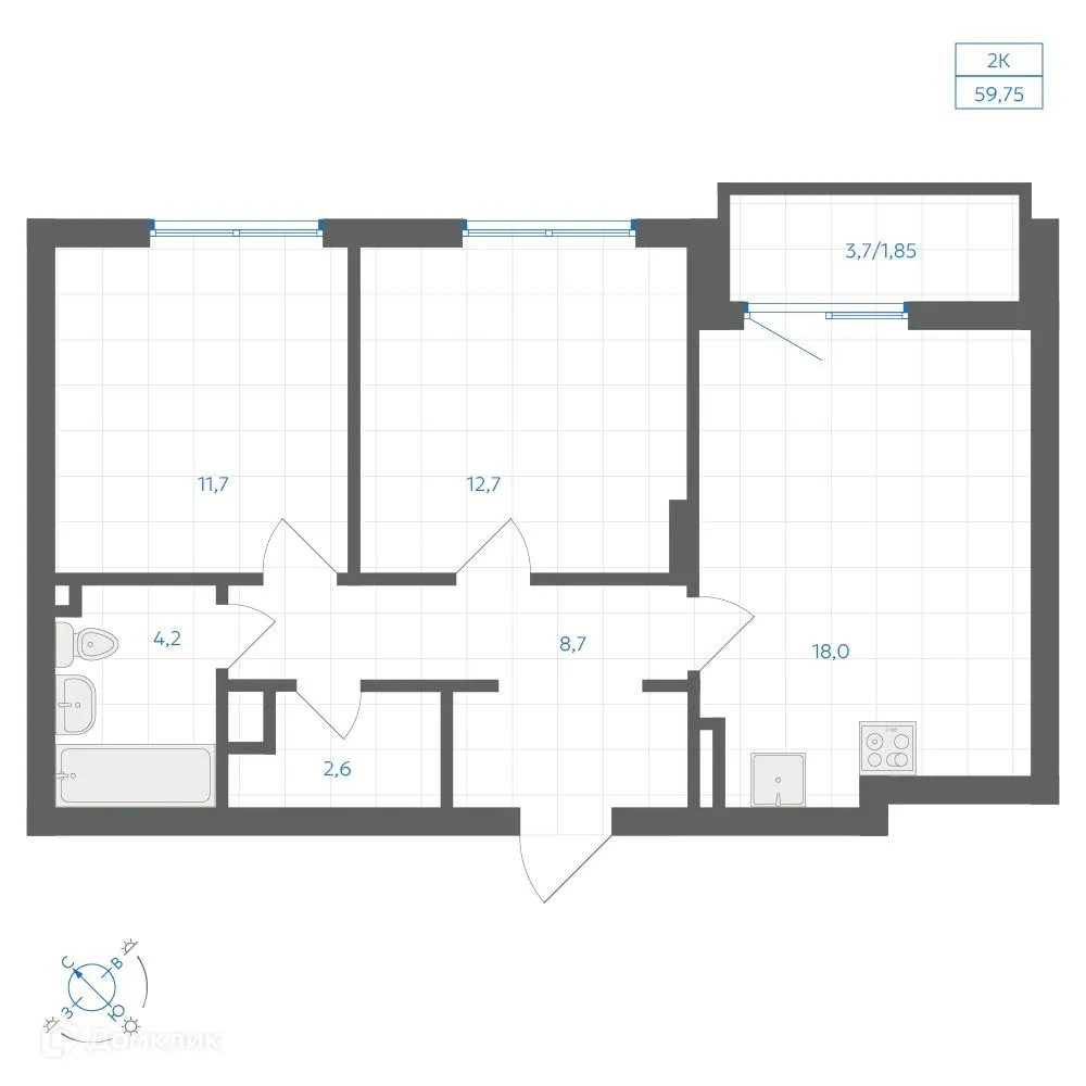 Фото квартиры в ЖК Квартал "Клевер"