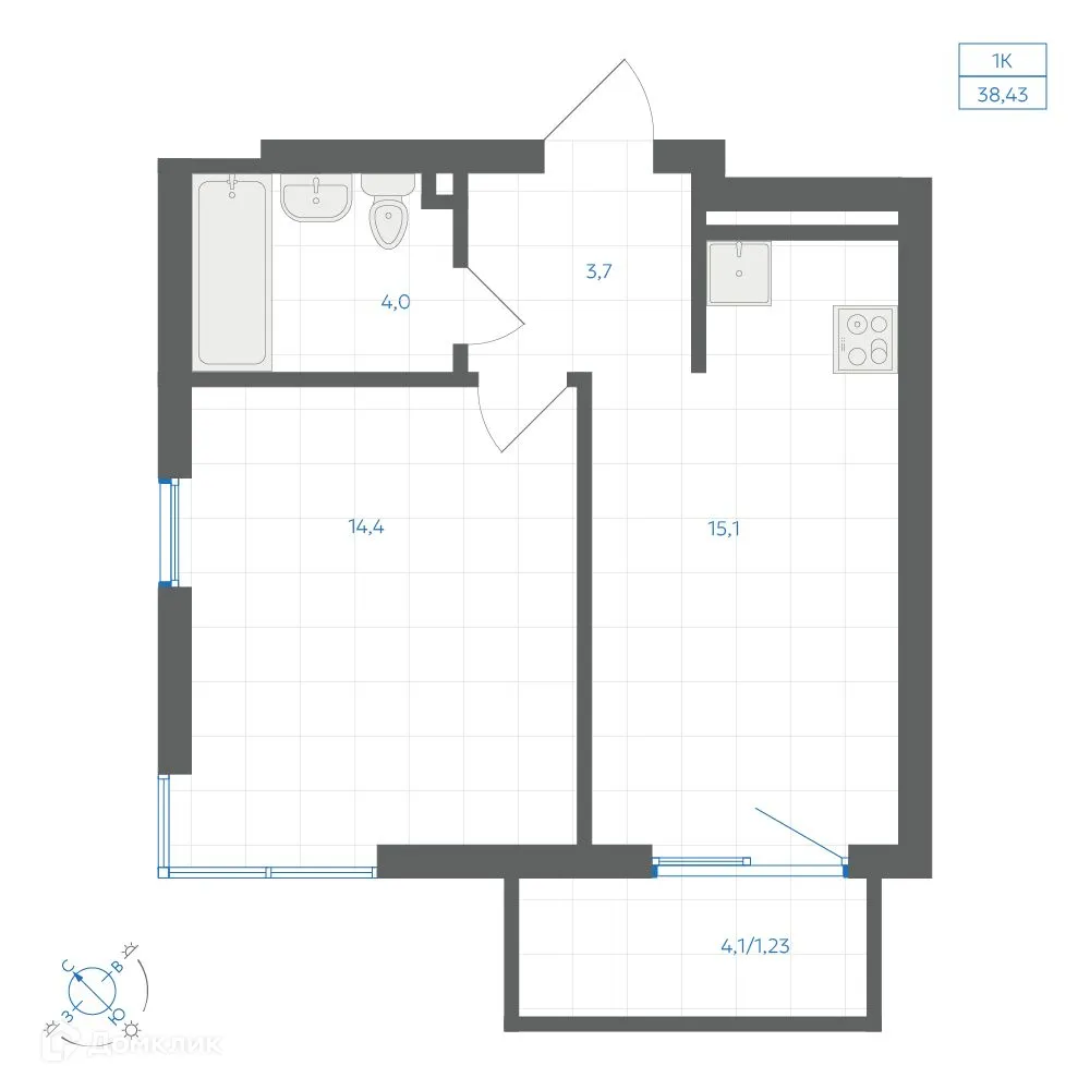 Фото квартиры в ЖК Квартал "Клевер"