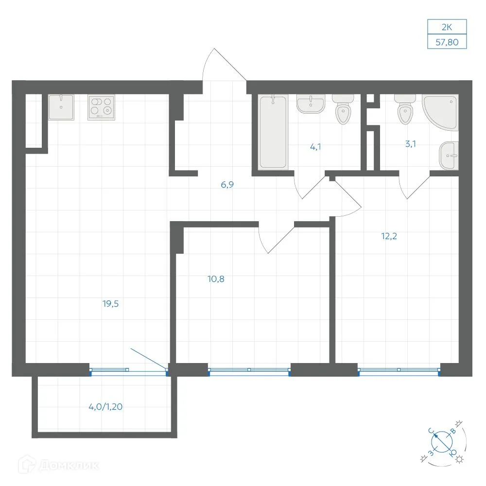 Фото квартиры в ЖК Квартал "Клевер"