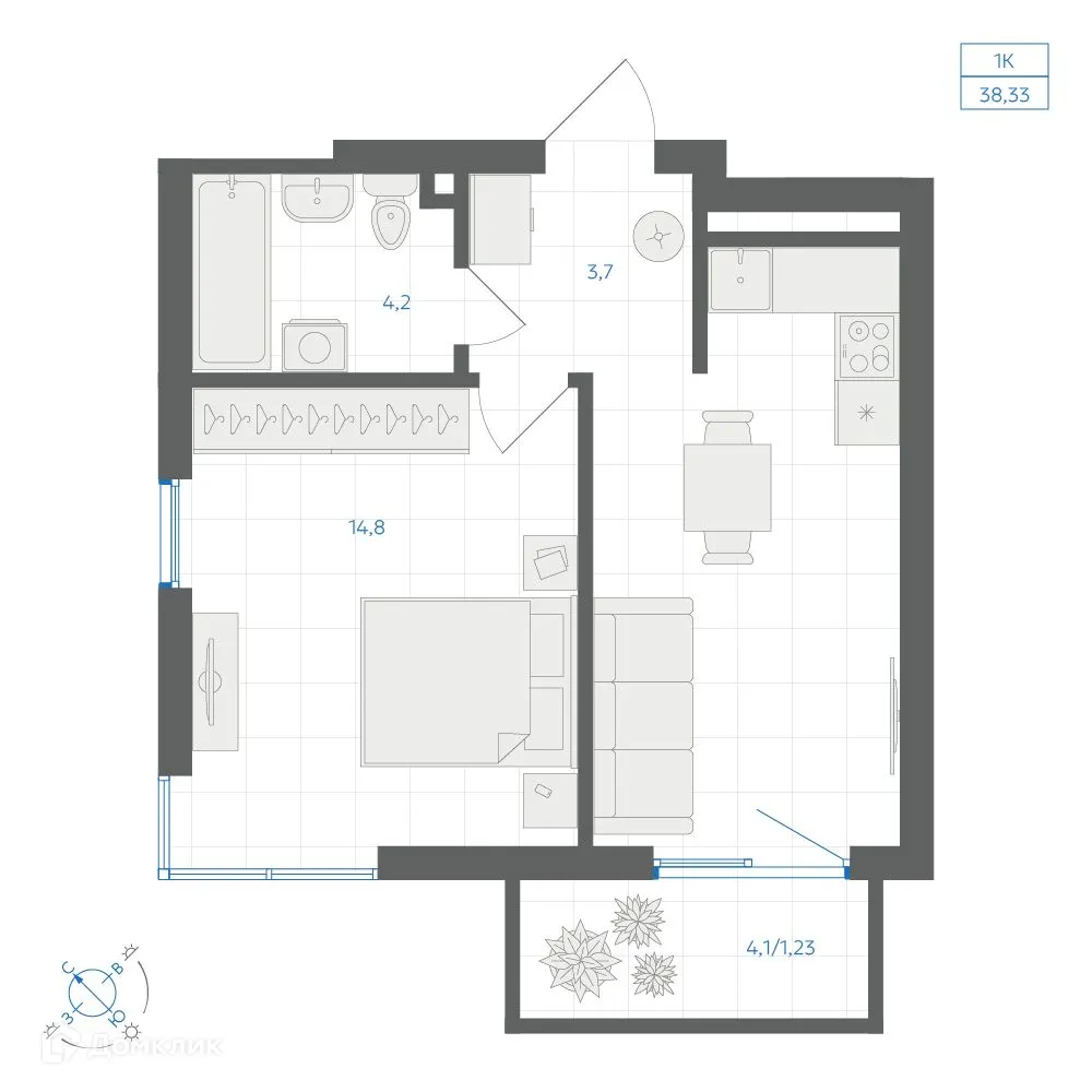 Фото квартиры в ЖК Квартал "Клевер"