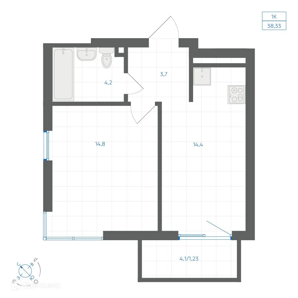 Фото квартиры в ЖК Квартал "Клевер"