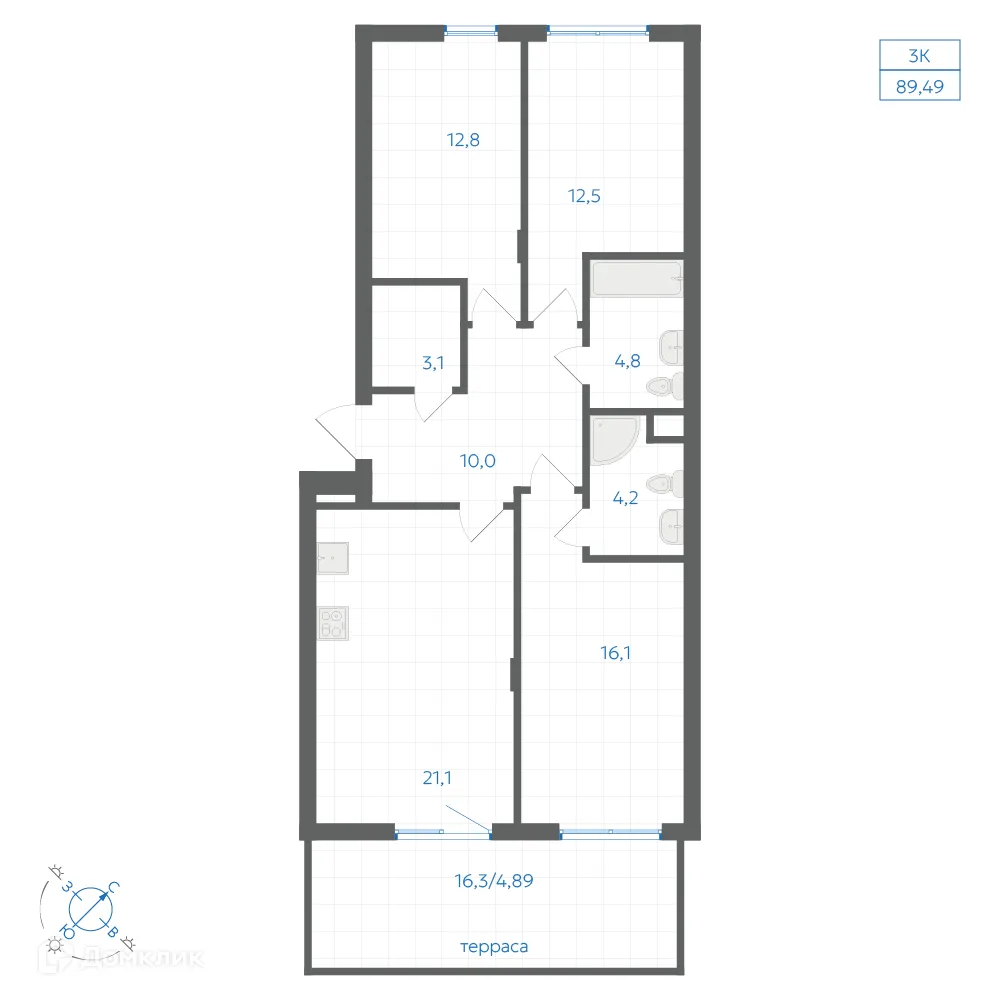 Фото квартиры в ЖК Квартал "Клевер"