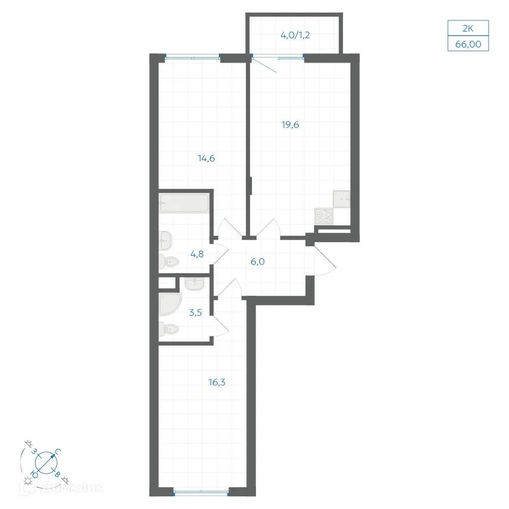 Фото квартиры в ЖК Квартал "Клевер"