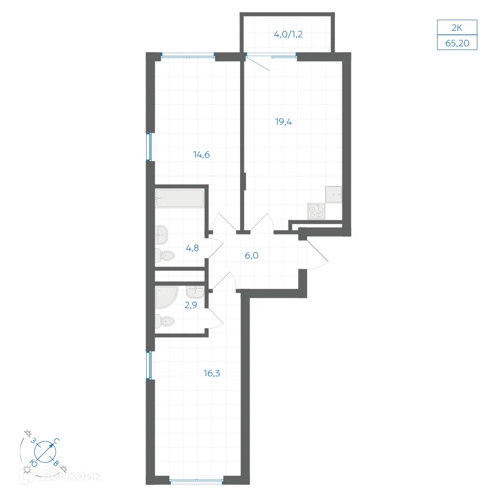 Фото квартиры в ЖК Квартал "Клевер"