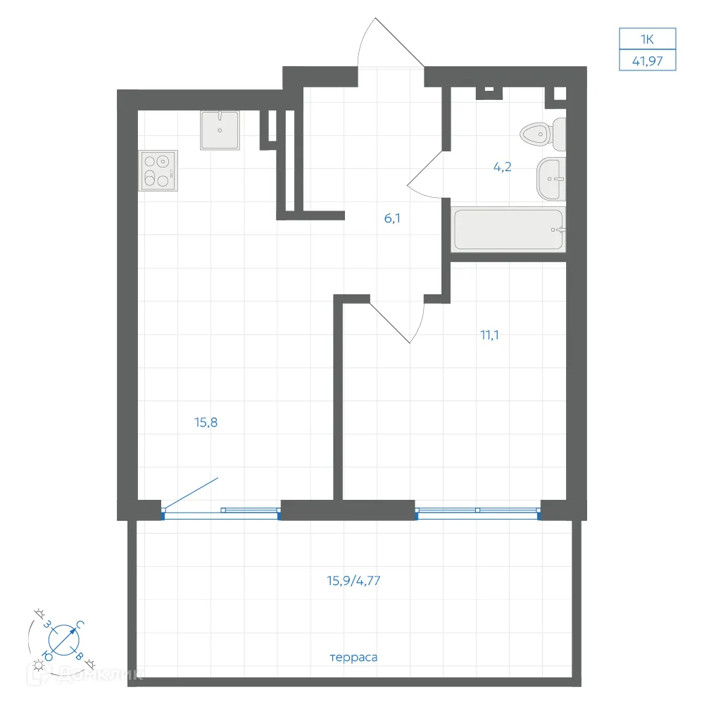 Фото квартиры в ЖК Квартал "Клевер"