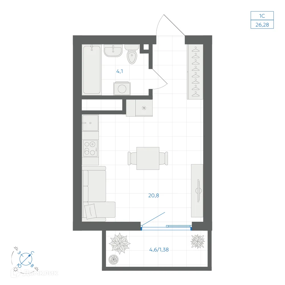 Фото квартиры в ЖК Квартал "Клевер"