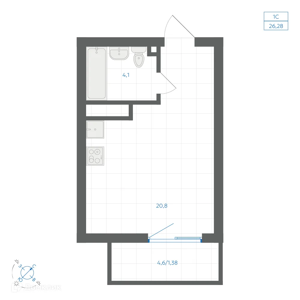 Фото квартиры в ЖК Квартал "Клевер"