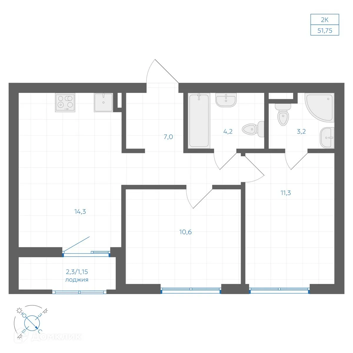 Фото квартиры в ЖК Квартал "Клевер"