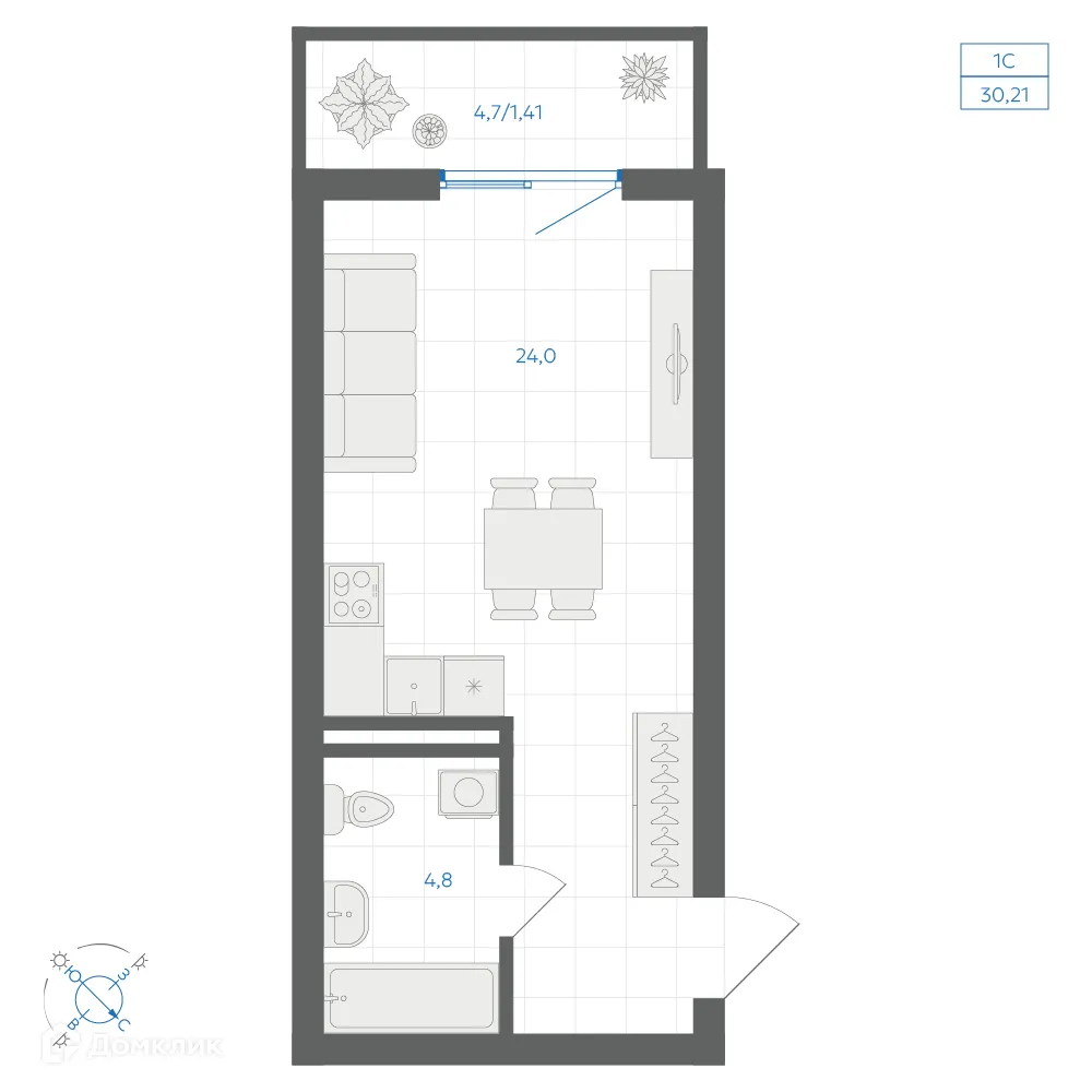 Фото квартиры в ЖК Квартал "Клевер"