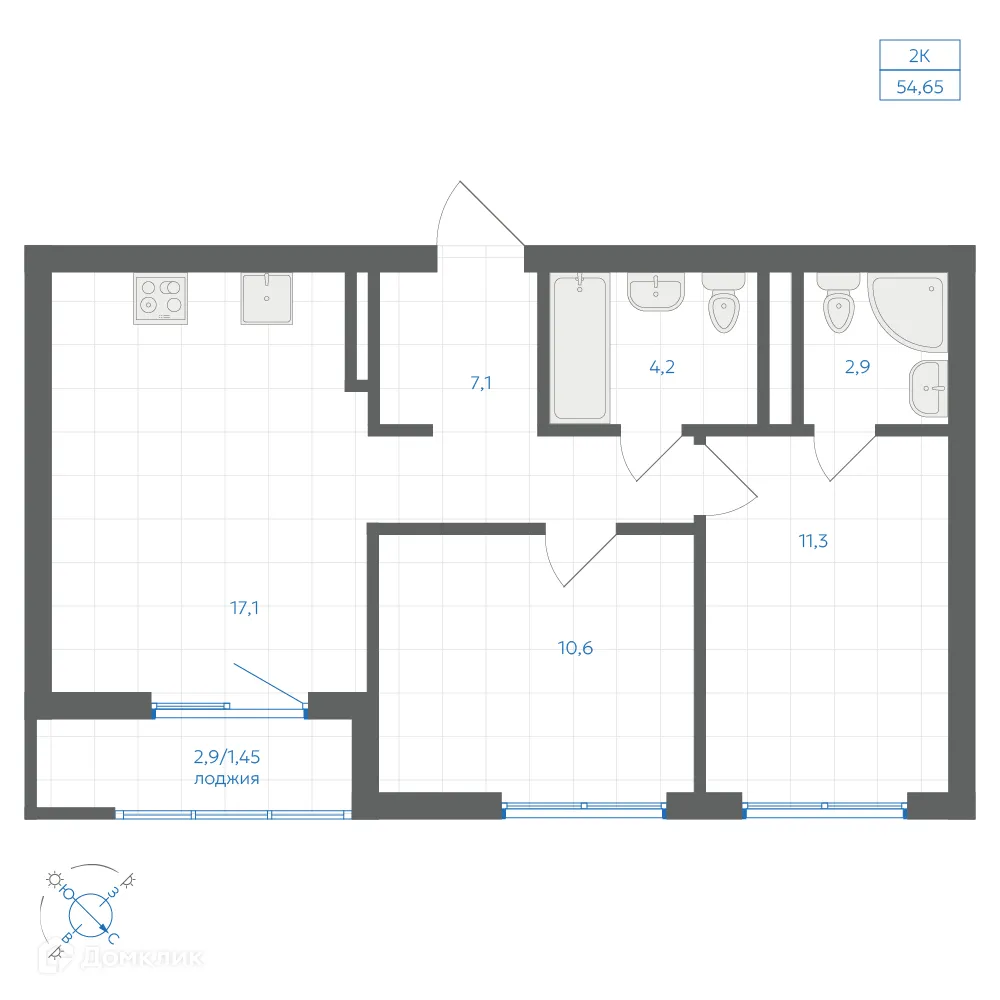 Фото квартиры в ЖК Квартал "Клевер"