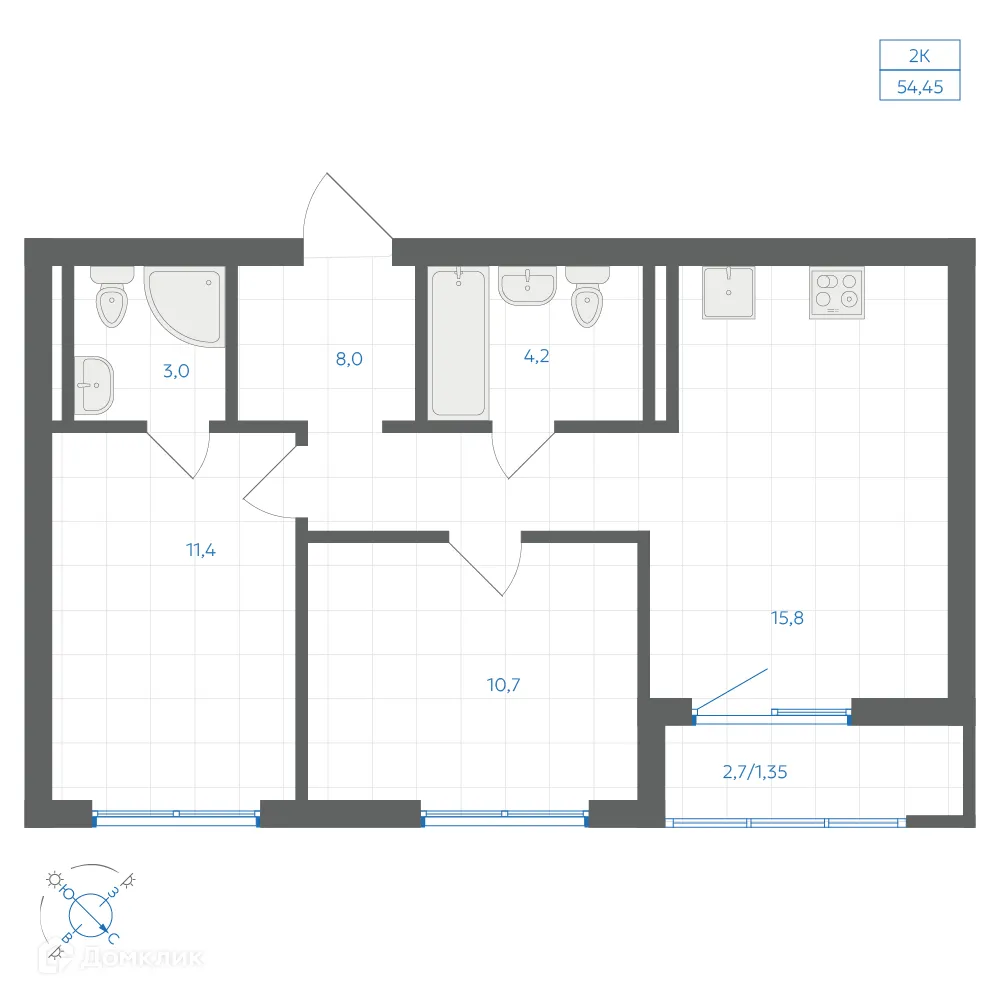 Фото квартиры в ЖК Квартал "Клевер"