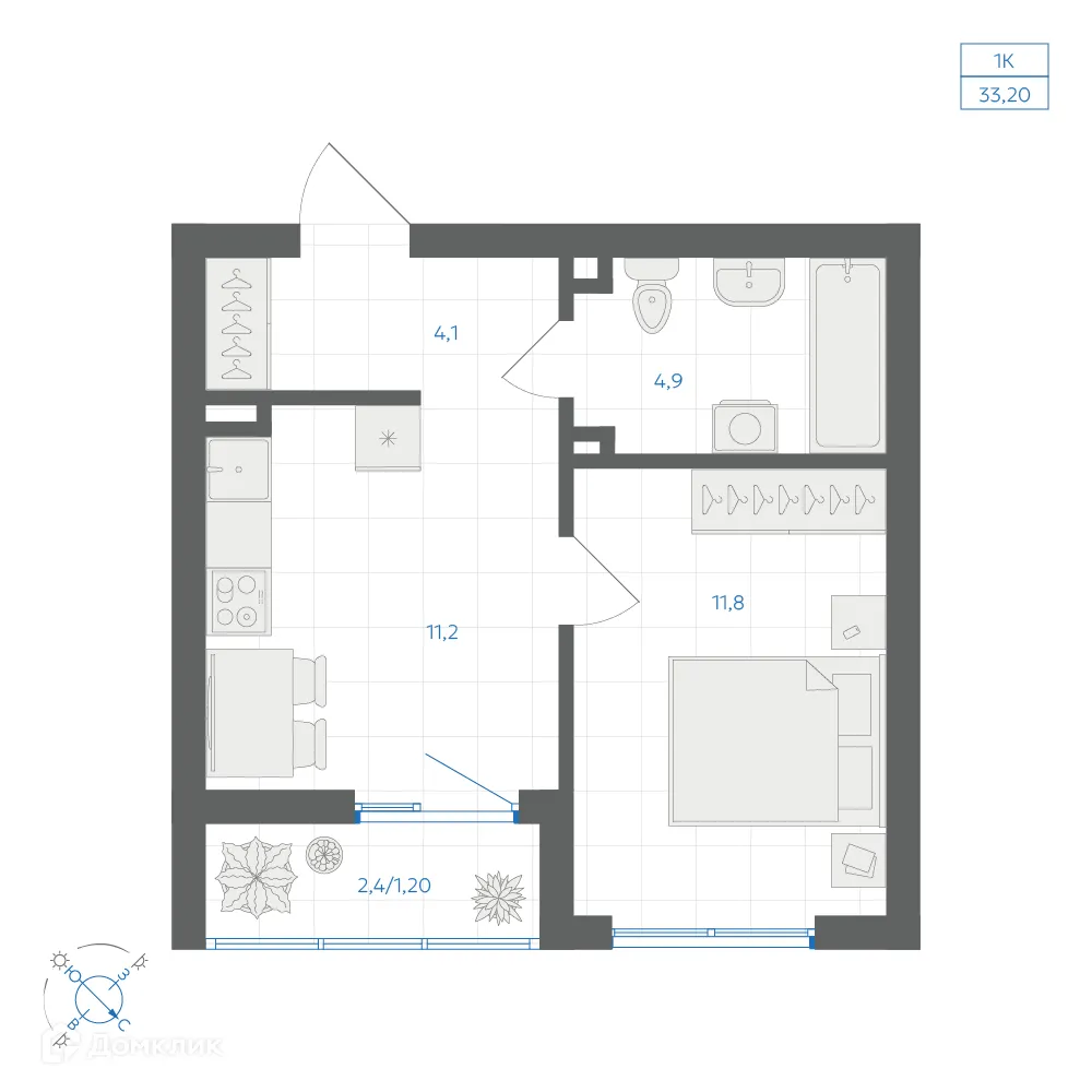 Фото квартиры в ЖК Квартал "Клевер"