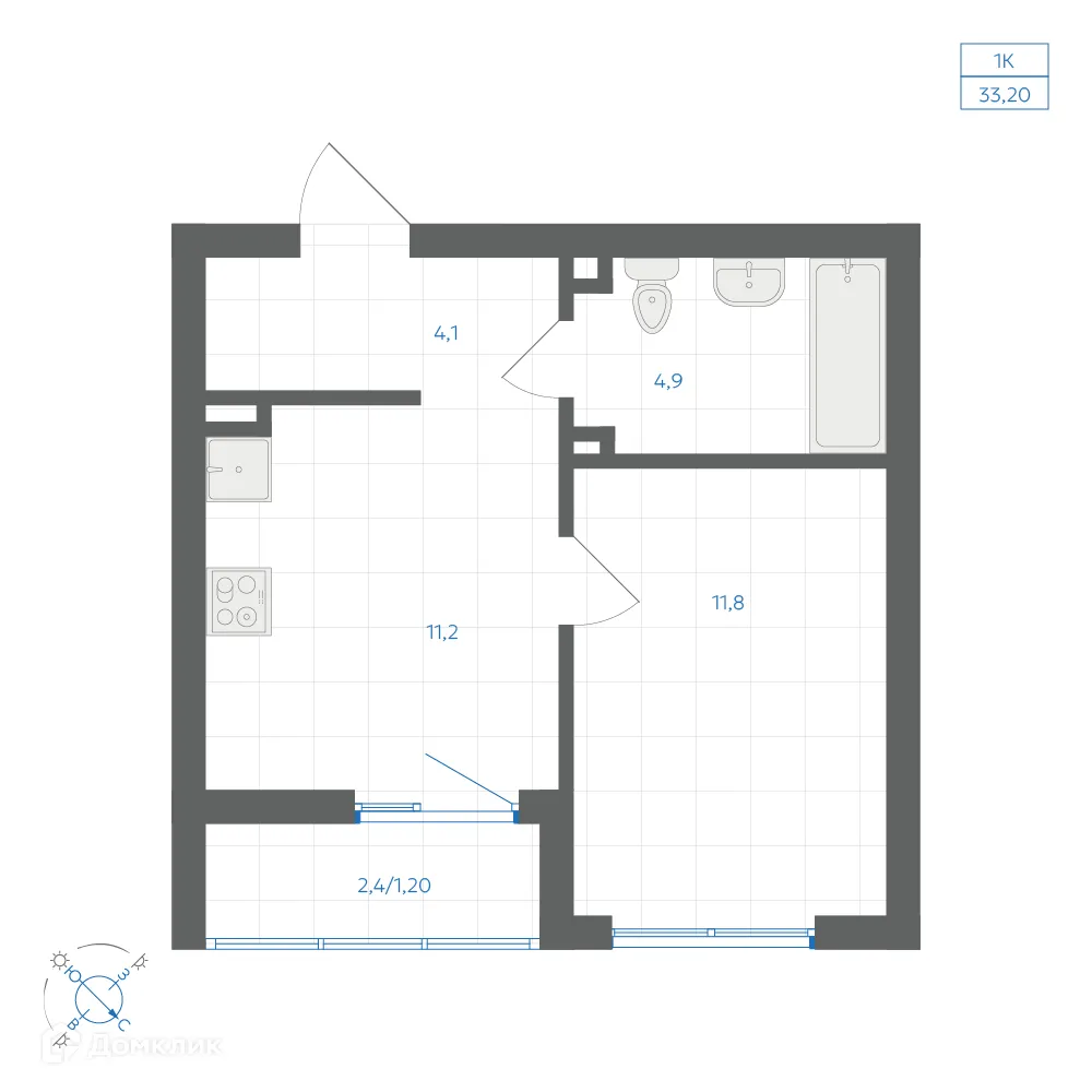 Фото квартиры в ЖК Квартал "Клевер"