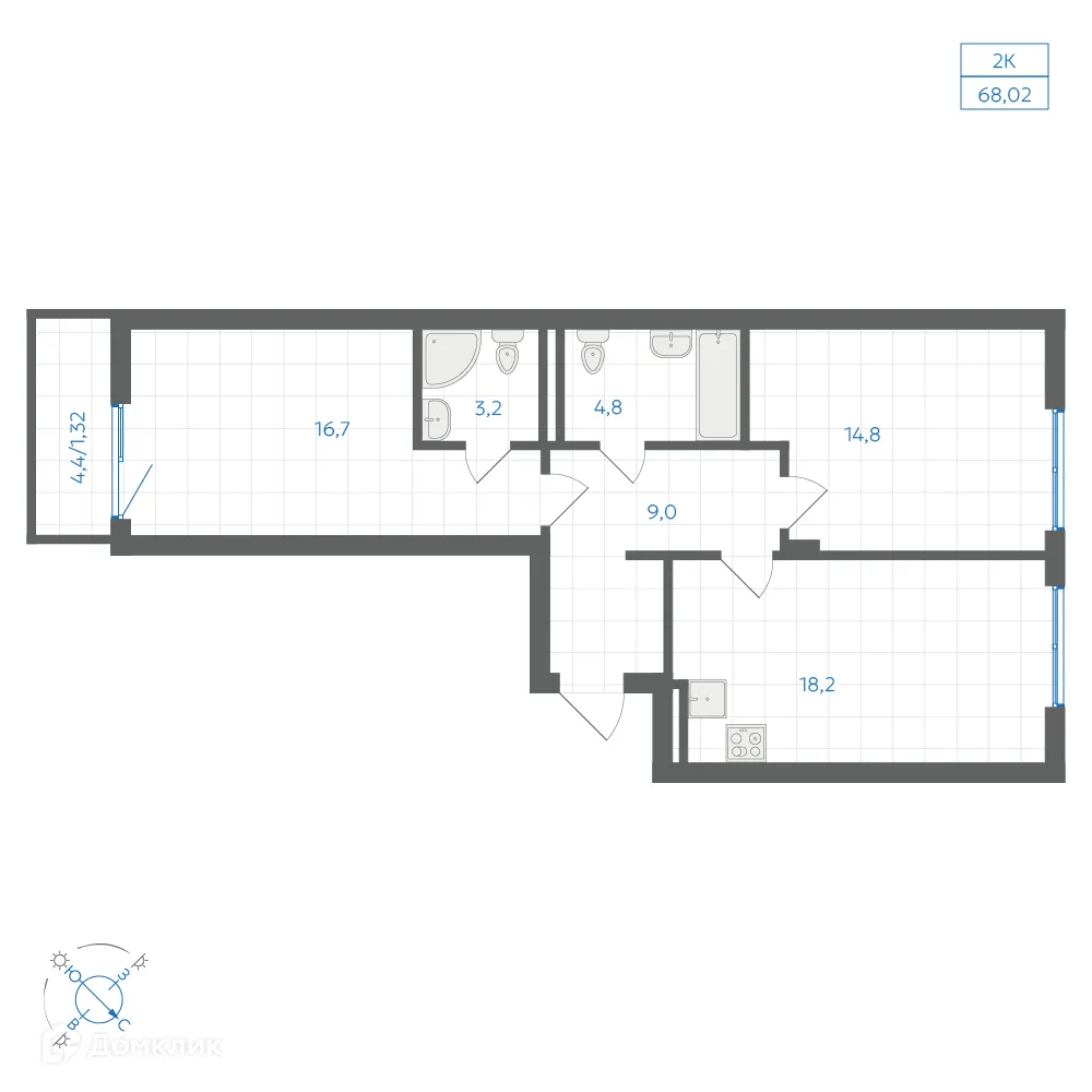 Фото квартиры в ЖК Квартал "Клевер"