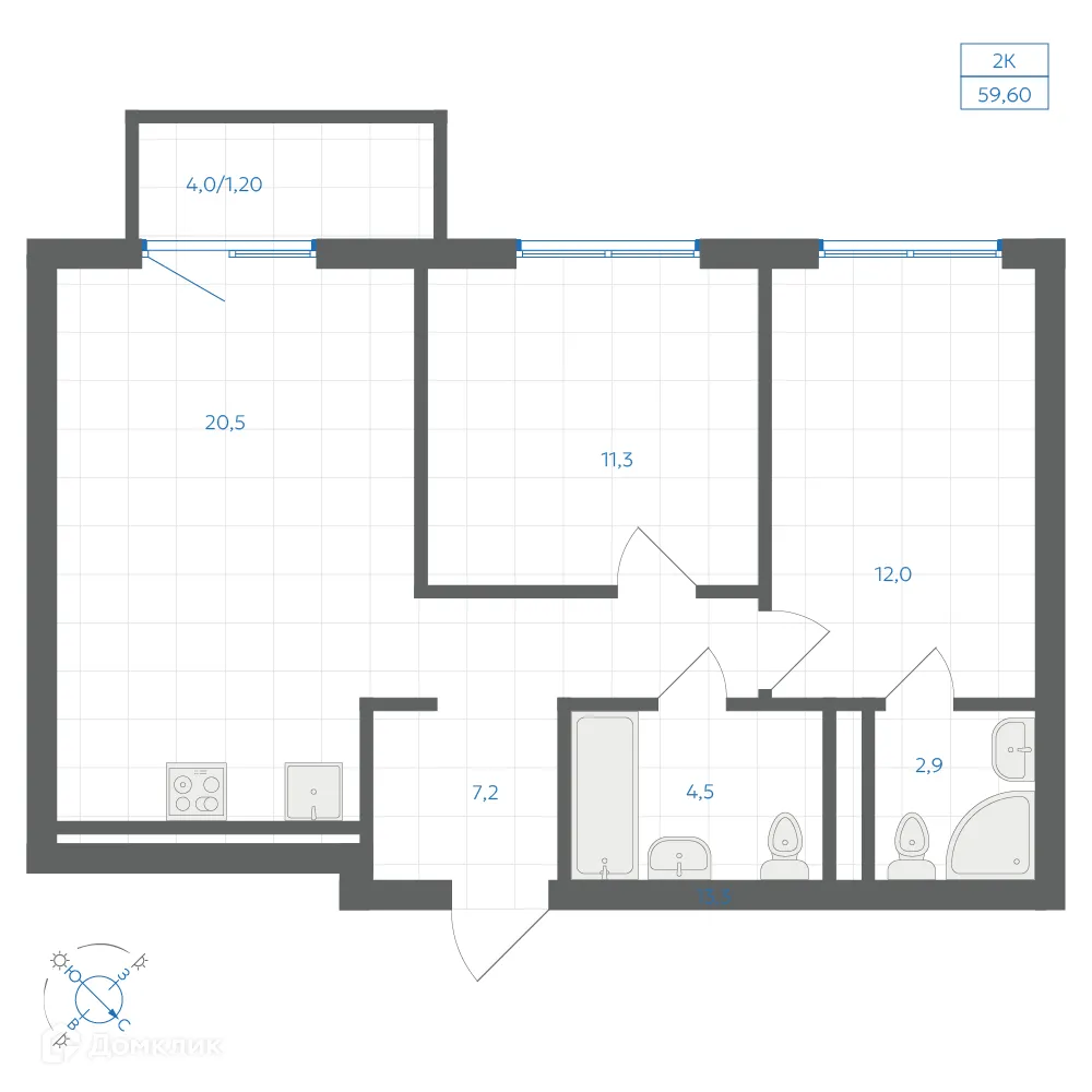 Фото квартиры в ЖК Квартал "Клевер"