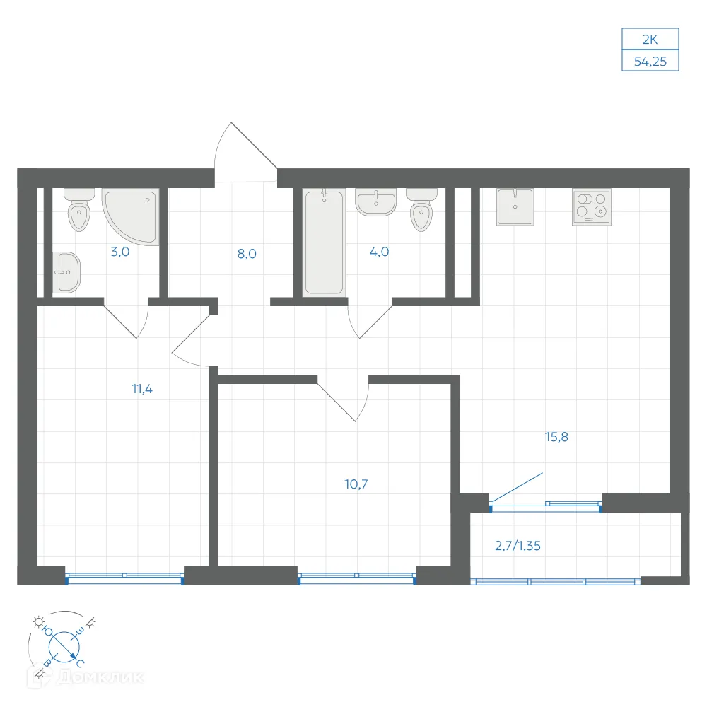 Фото квартиры в ЖК Квартал "Клевер"