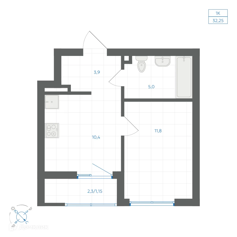 Фото квартиры в ЖК Квартал "Клевер"