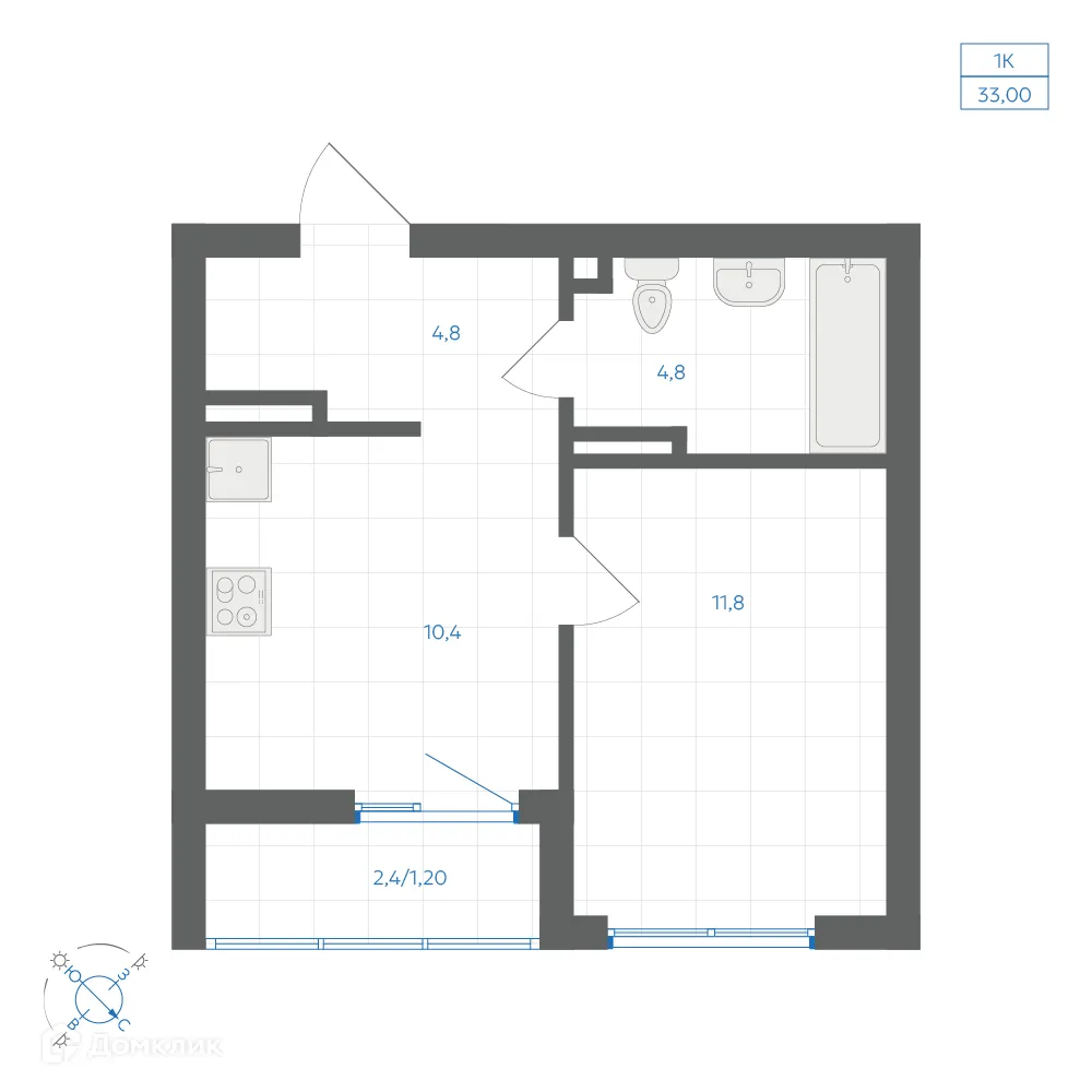 Фото квартиры в ЖК Квартал "Клевер"