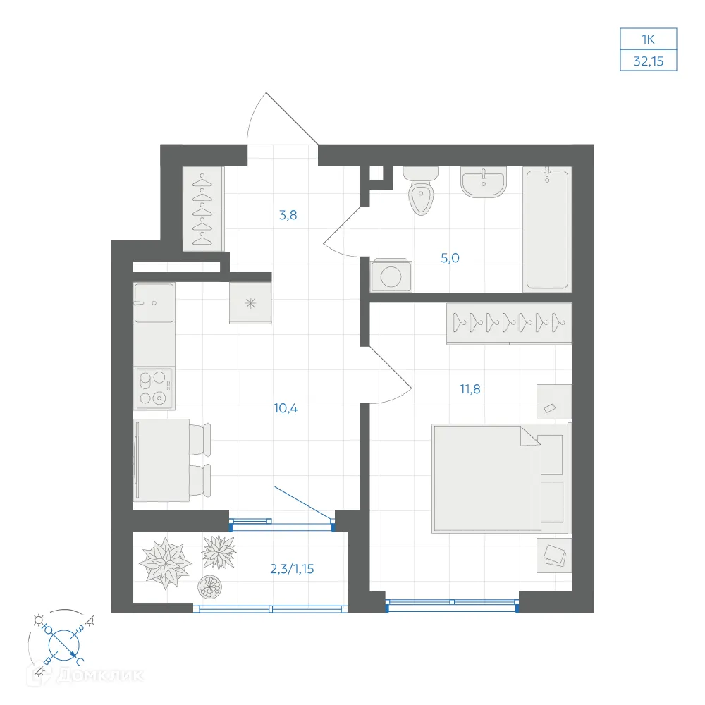 Фото квартиры в ЖК Квартал "Клевер"