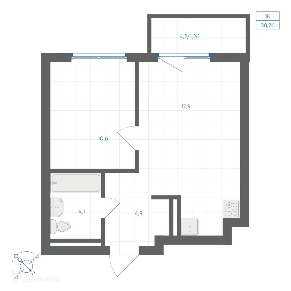 Фото квартиры в ЖК Квартал "Клевер"