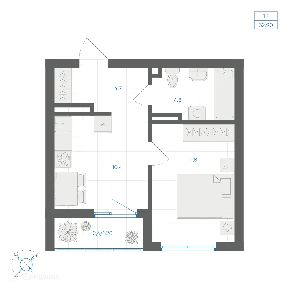 Фото квартиры в ЖК Квартал "Клевер"