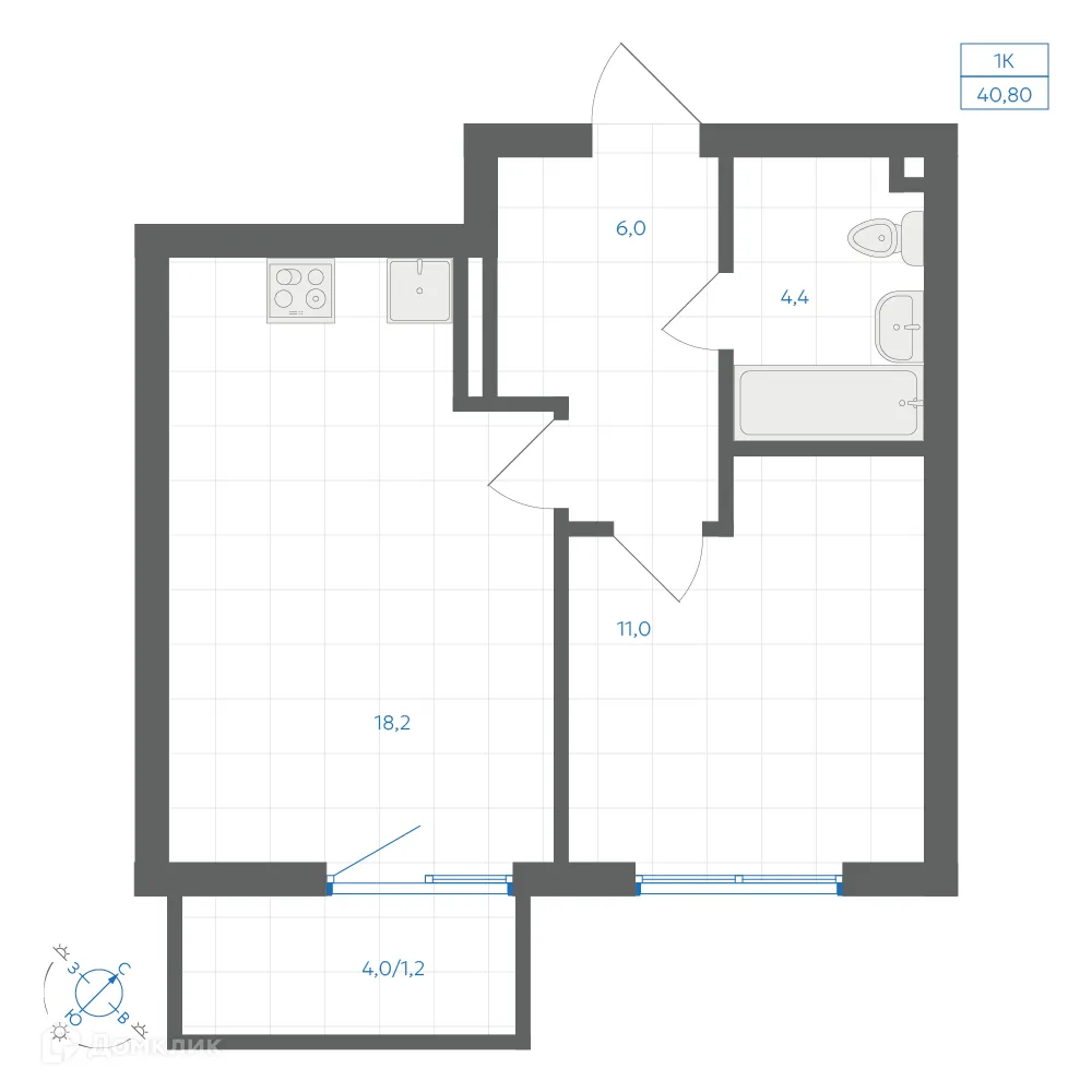 Фото квартиры в ЖК Квартал "Клевер"