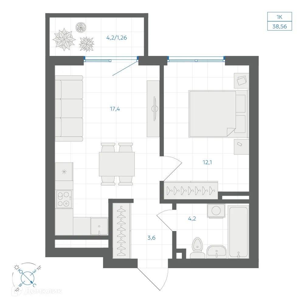 Фото квартиры в ЖК Квартал "Клевер"