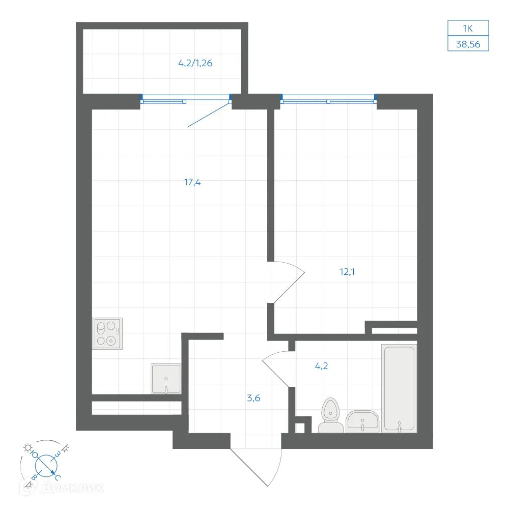 Фото квартиры в ЖК Квартал "Клевер"