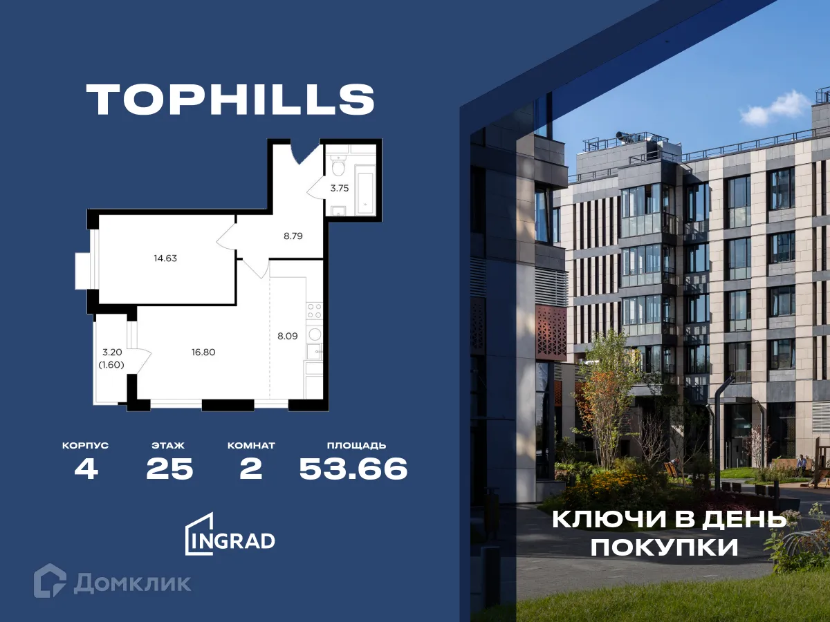 Фото квартиры в ЖК "TopHills (ТопХиллc)"