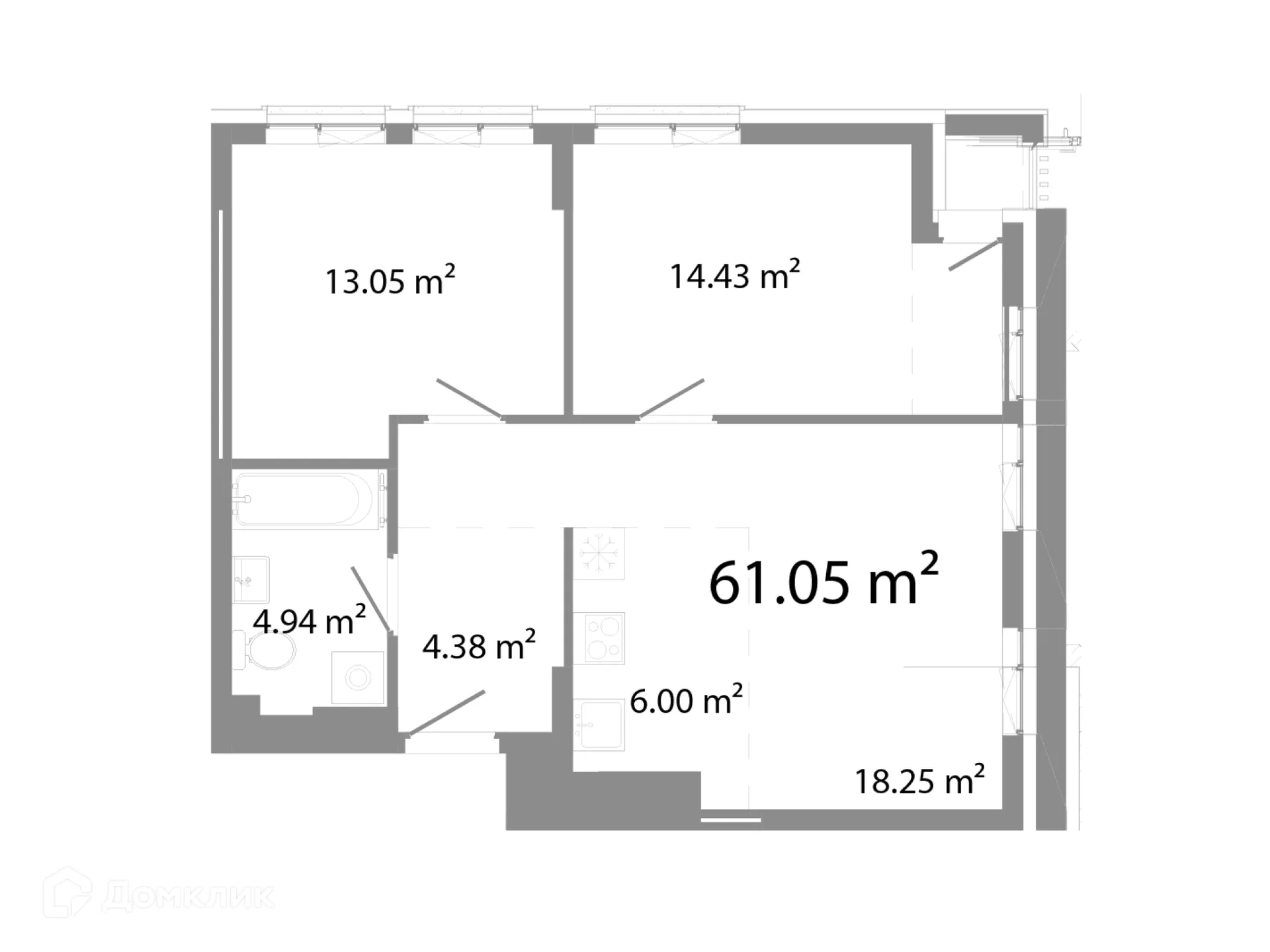 Фото квартиры в ЖК НИКС Про на Лесопарковой