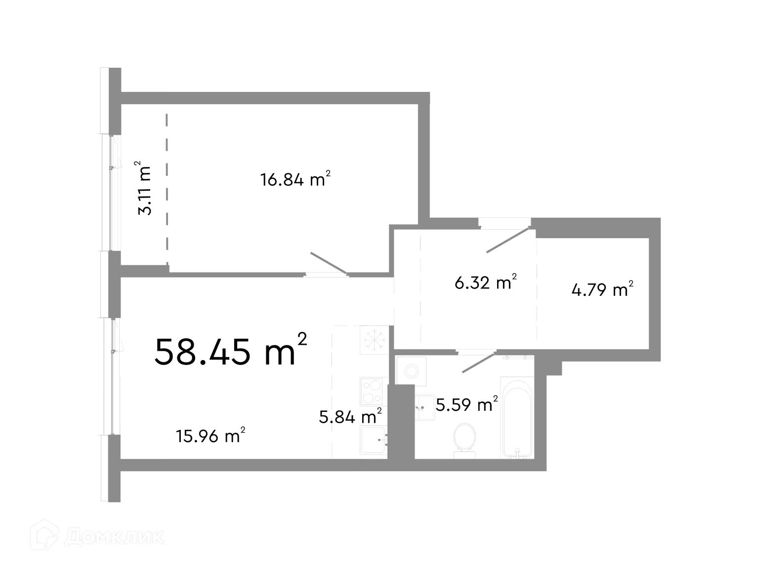 Фото квартиры в ЖК НИКС Про на Лесопарковой