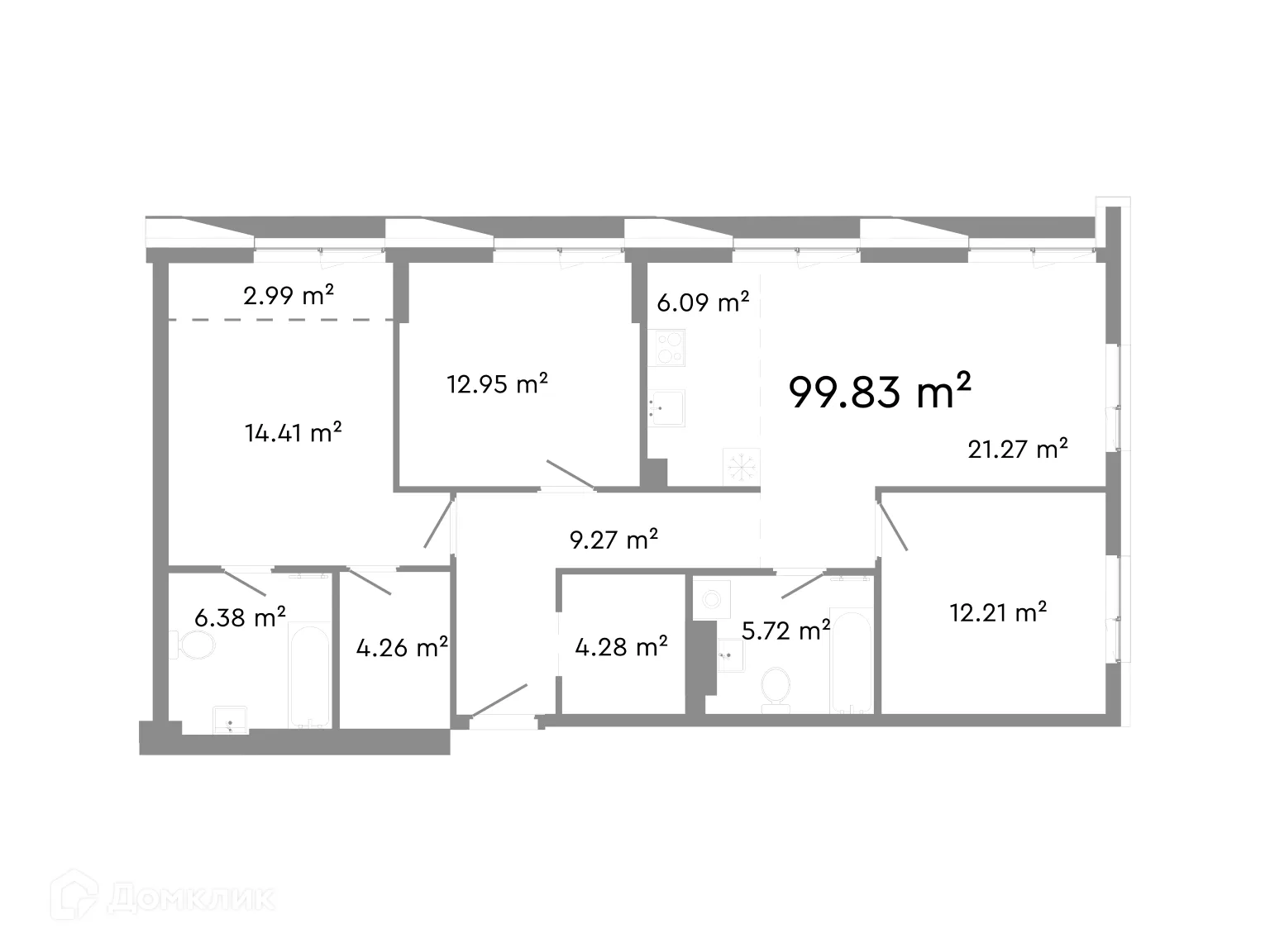 Фото квартиры в ЖК НИКС Про на Лесопарковой