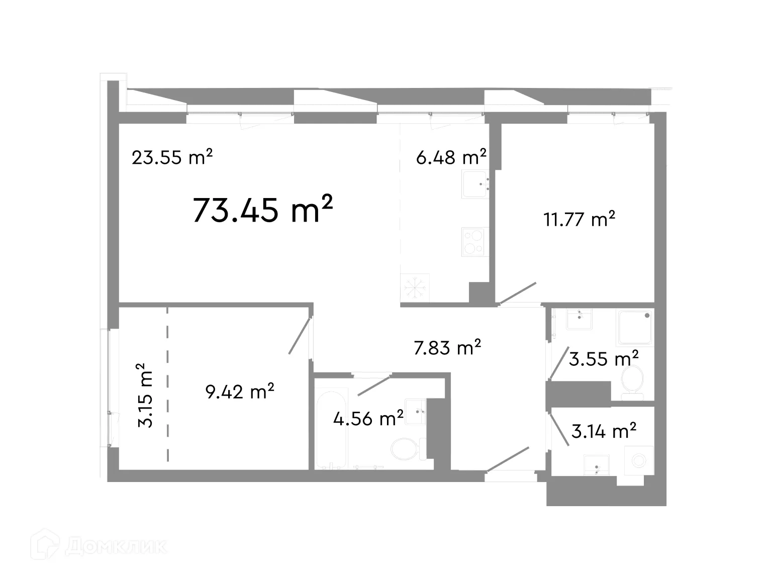 Фото квартиры в ЖК НИКС Про на Лесопарковой