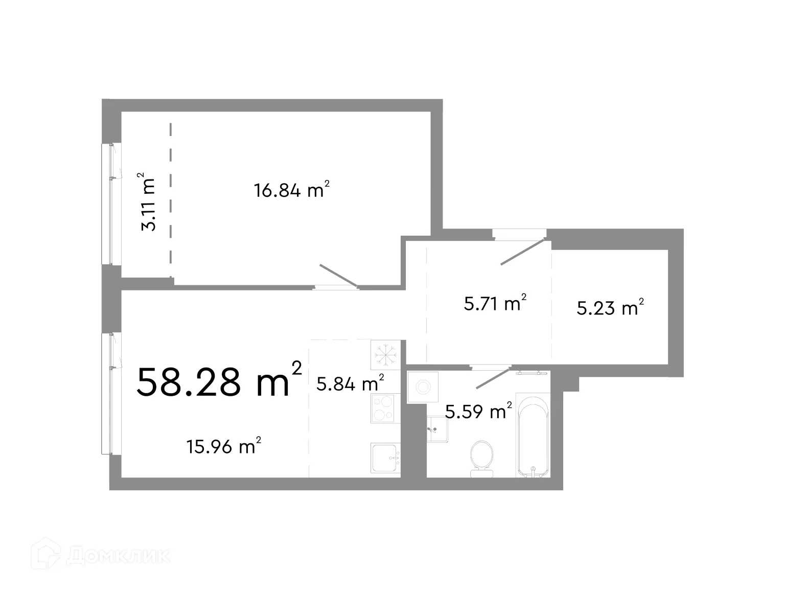Фото квартиры в ЖК НИКС Про на Лесопарковой