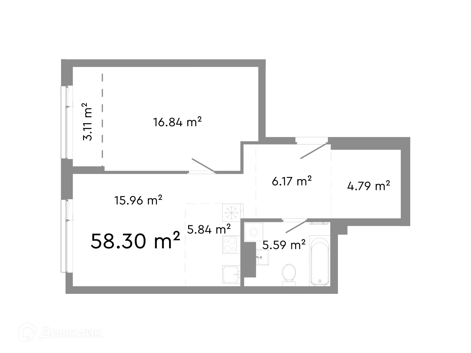 Фото квартиры в ЖК НИКС Про на Лесопарковой
