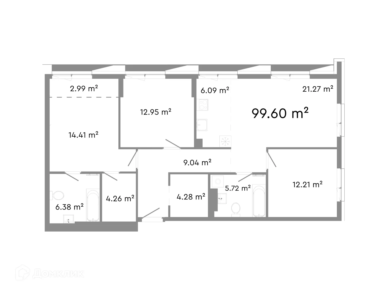 Фото квартиры в ЖК НИКС Про на Лесопарковой