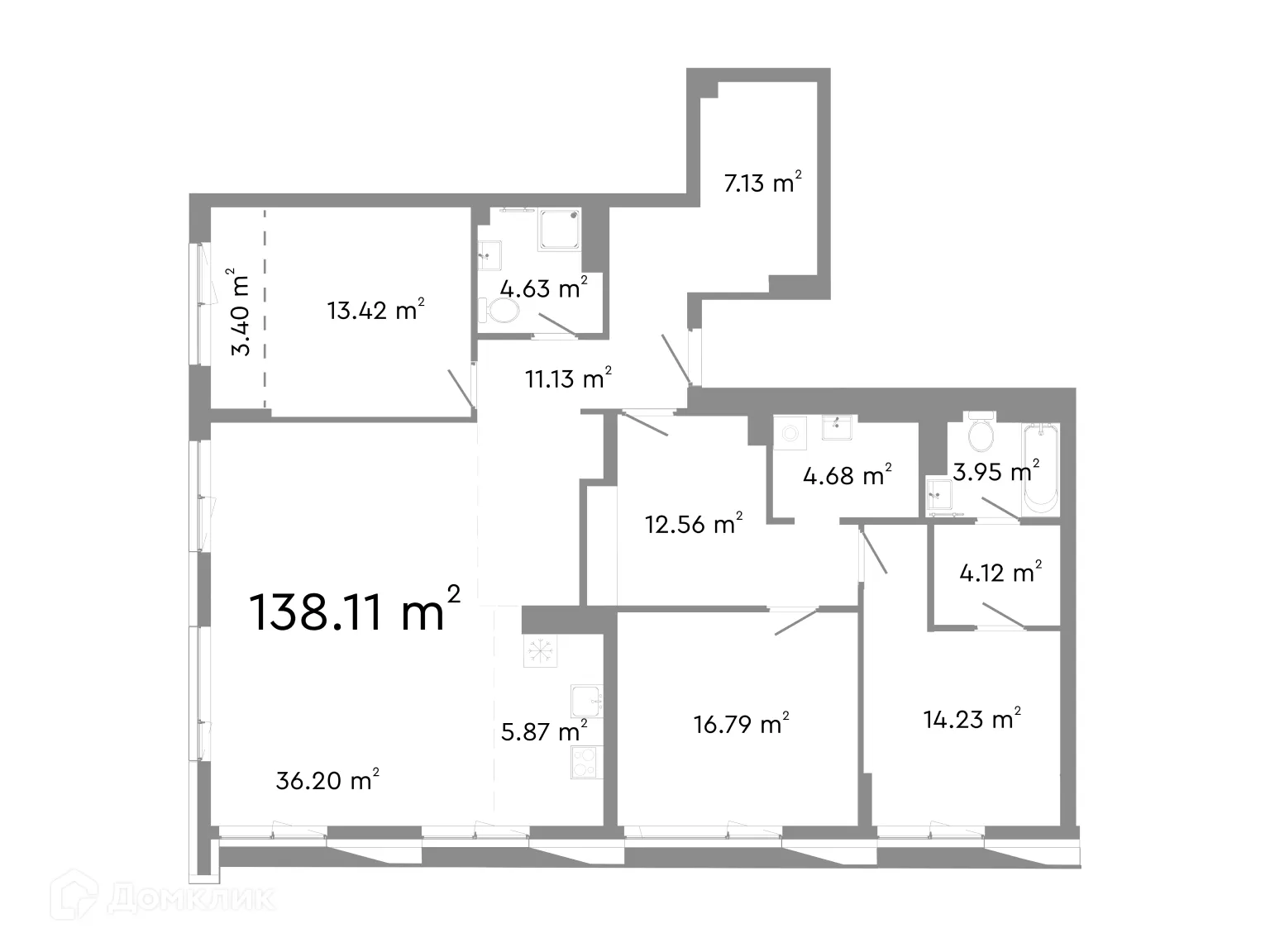 Фото квартиры в ЖК НИКС Про на Лесопарковой
