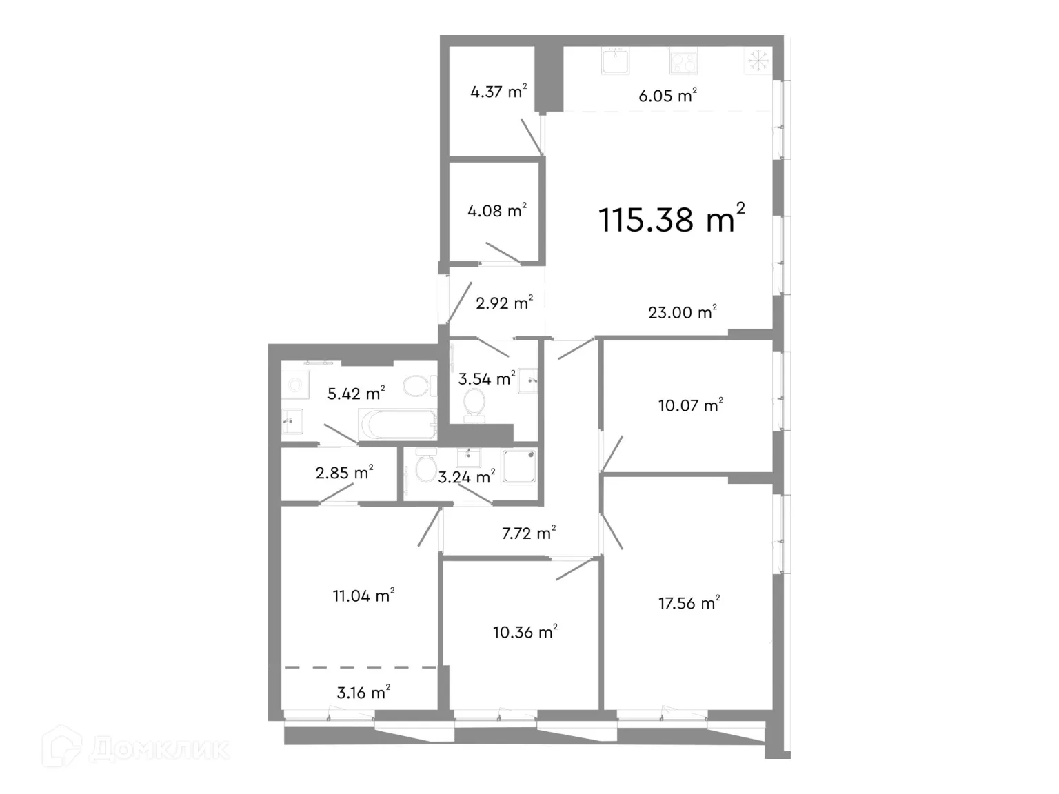 Фото квартиры в ЖК НИКС Про на Лесопарковой