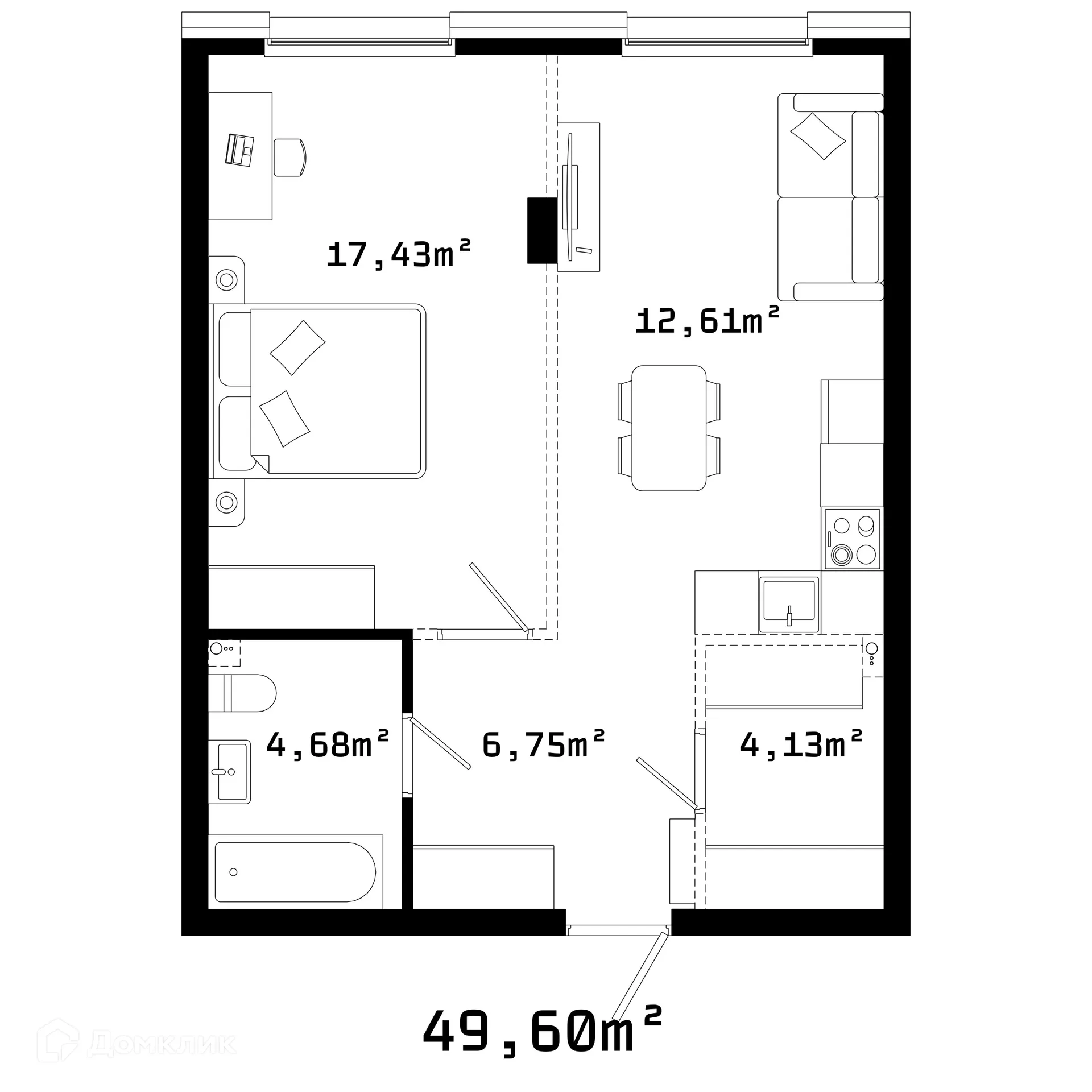 Фото квартиры в ЖК Грани
