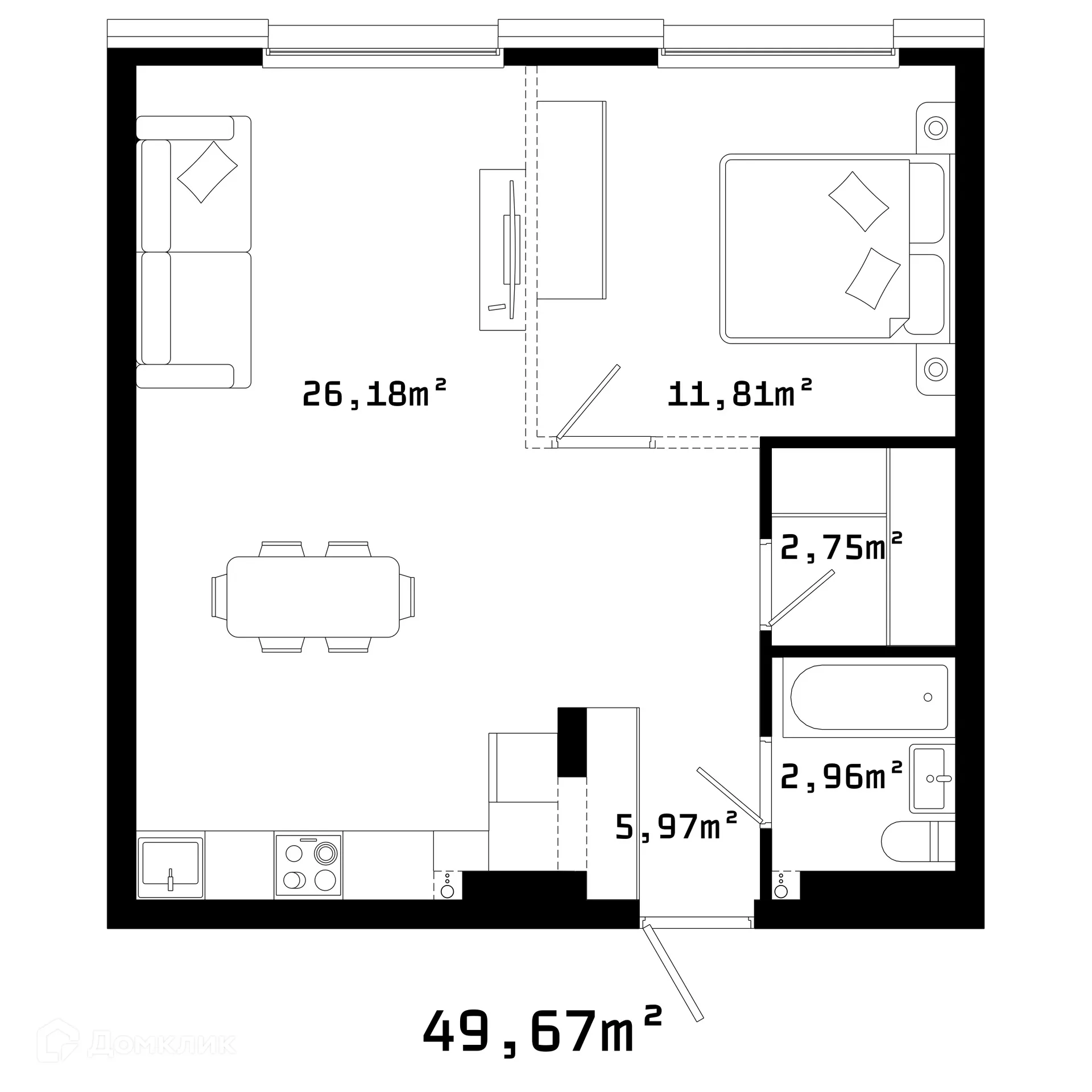 Фото квартиры в ЖК Грани