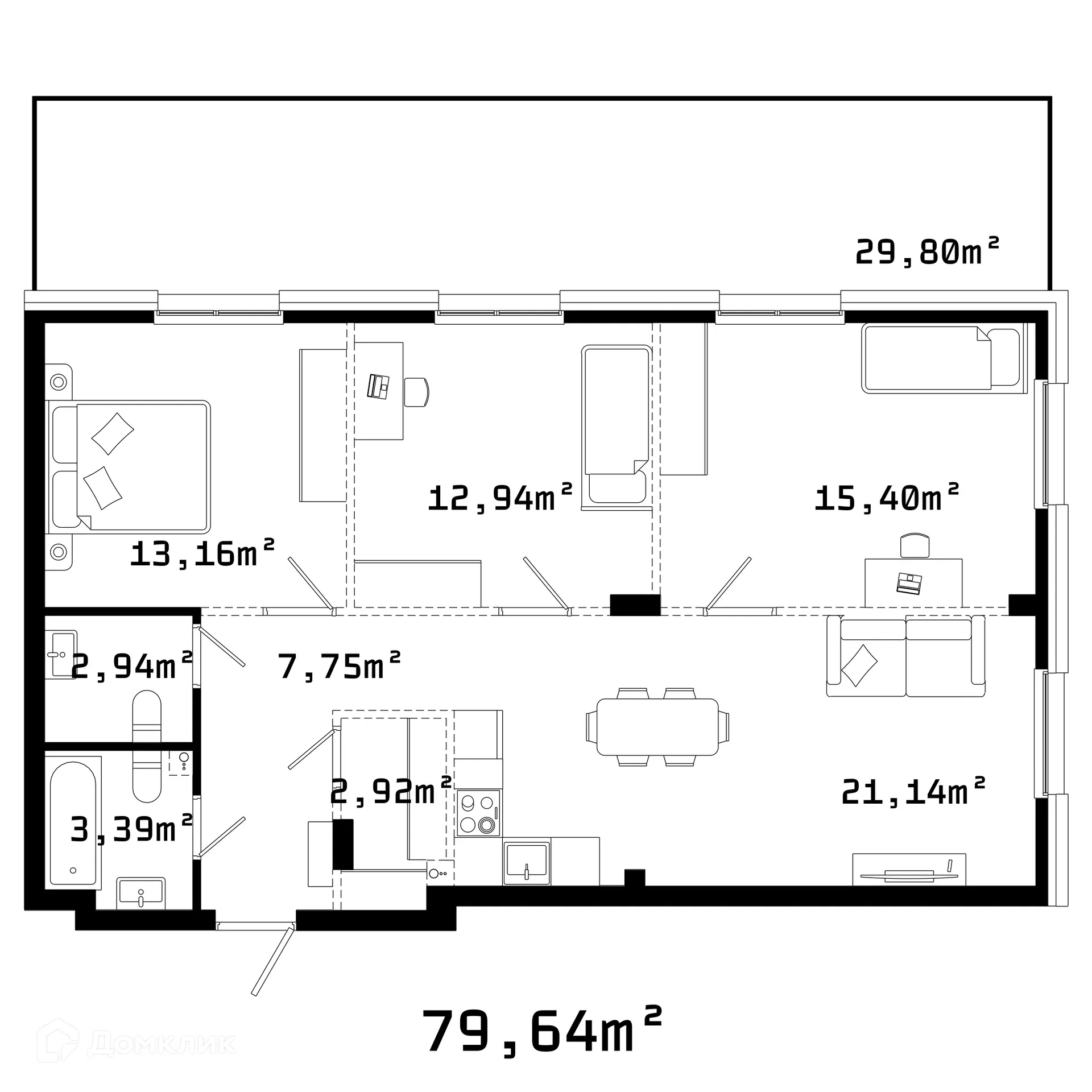 Фото квартиры в ЖК Грани