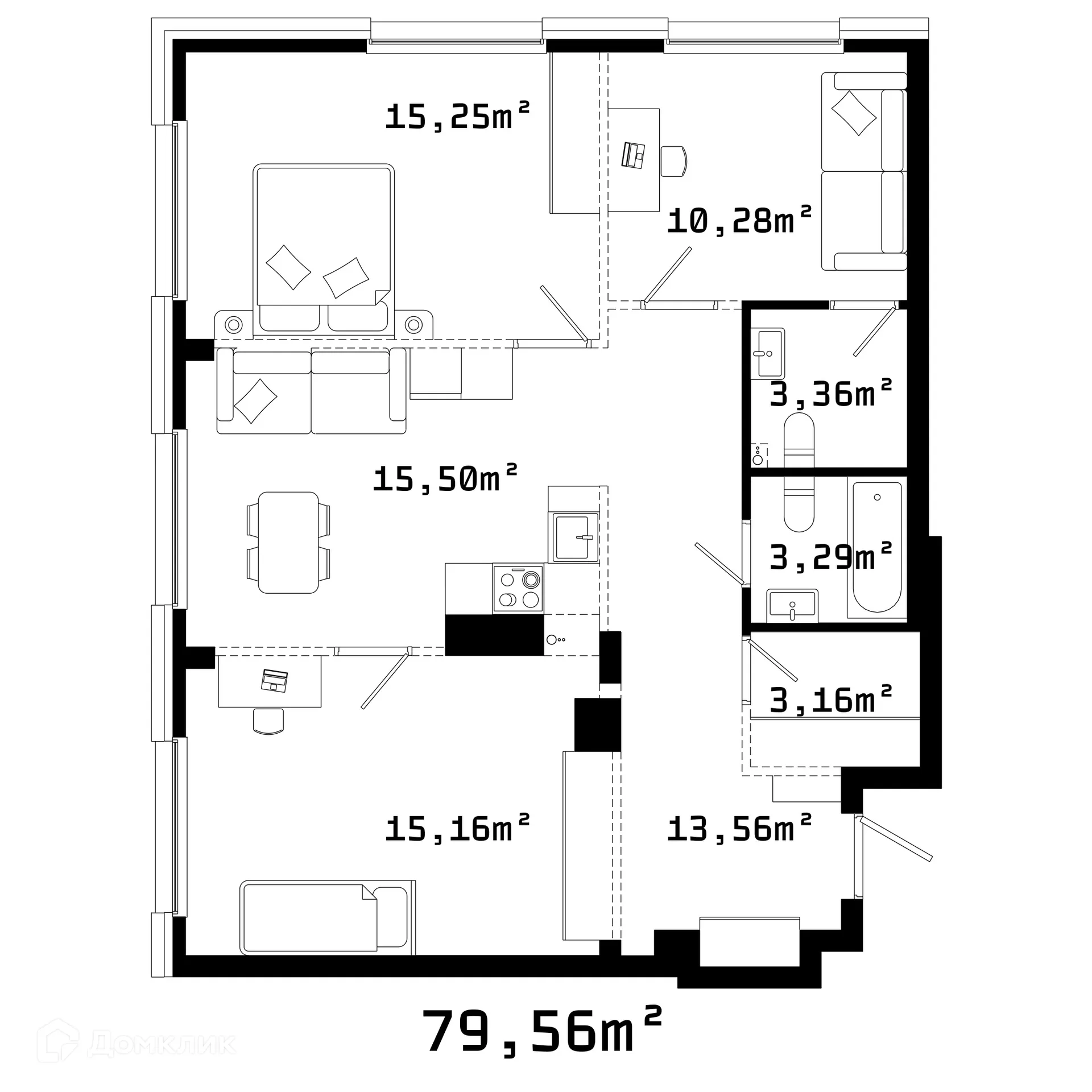 Фото квартиры в ЖК Грани
