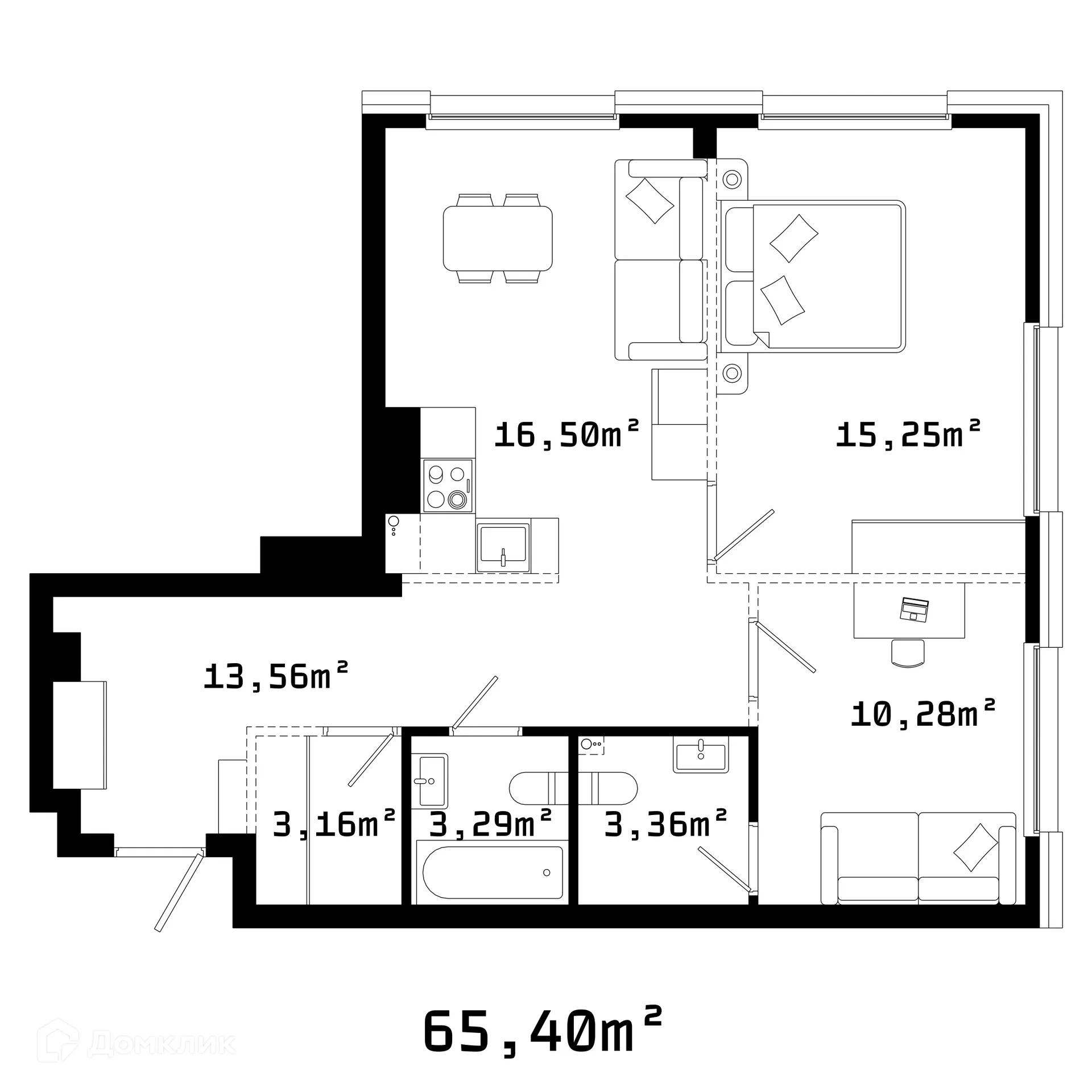 Фото квартиры в ЖК Грани