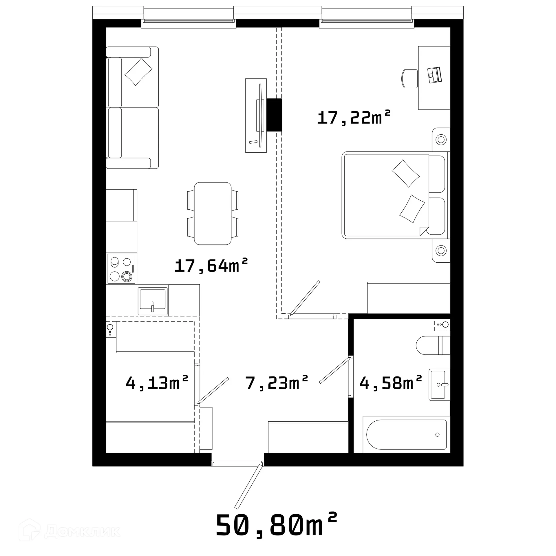Фото квартиры в ЖК Грани