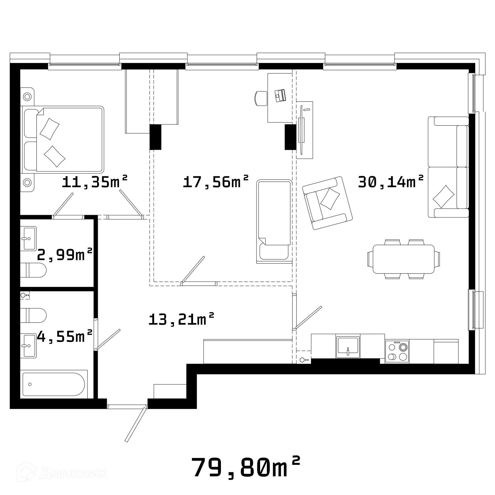 Фото квартиры в ЖК Грани