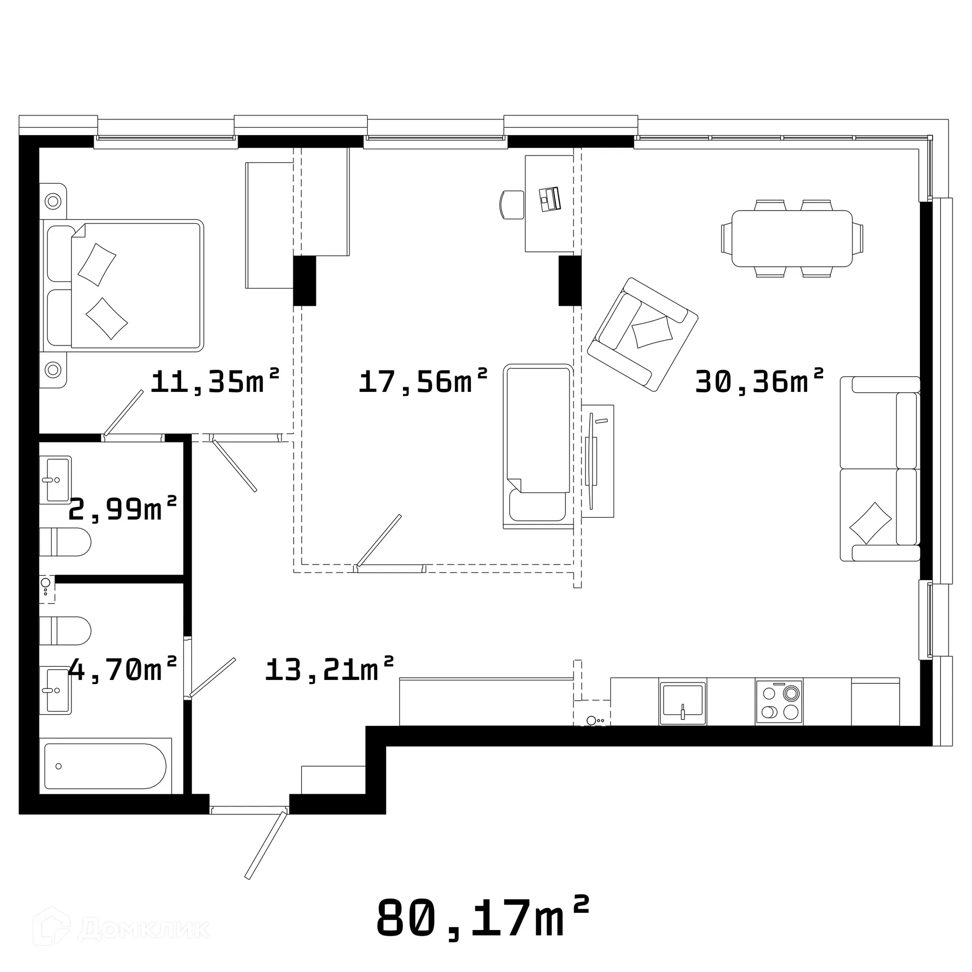 Фото квартиры в ЖК Грани