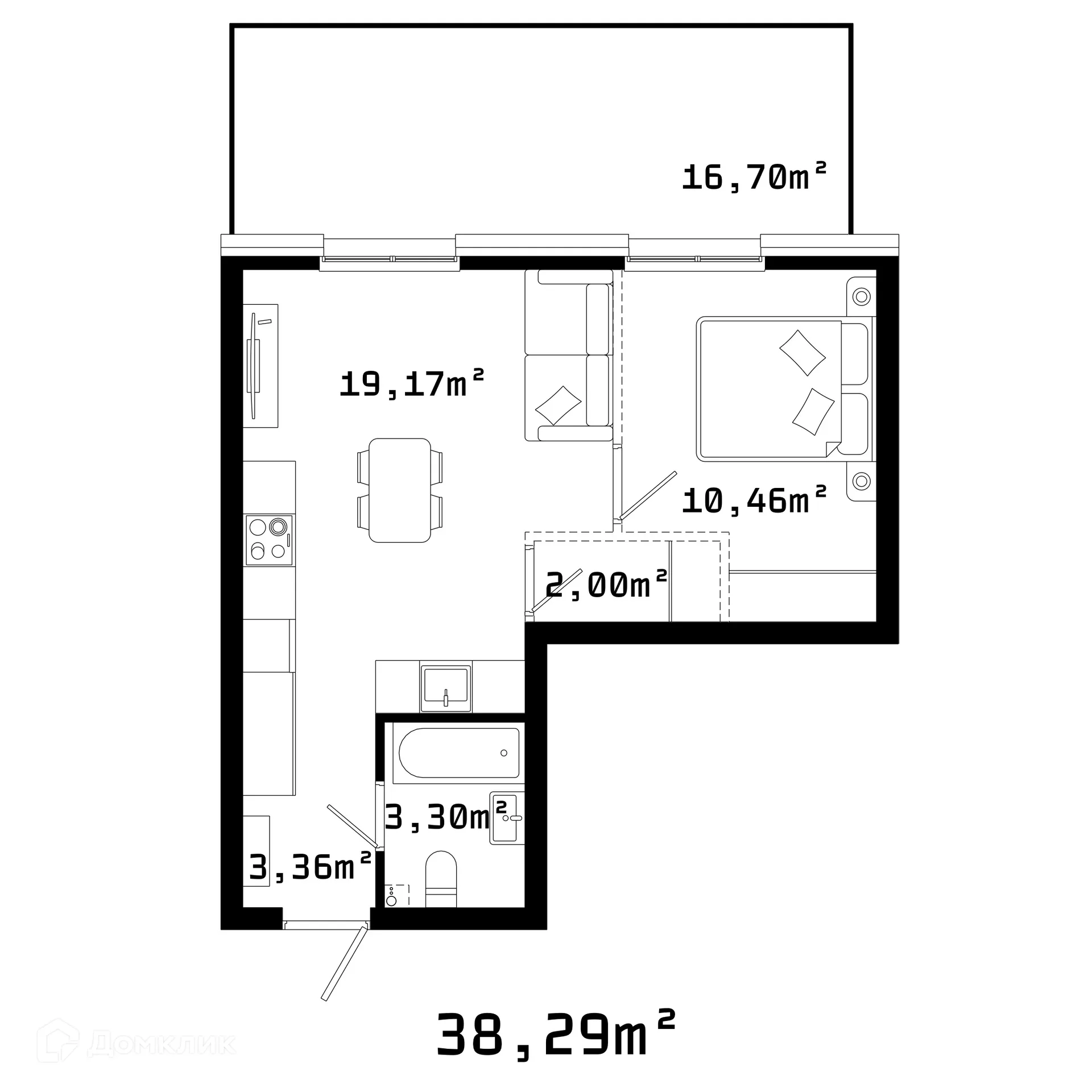 Фото квартиры в ЖК Грани