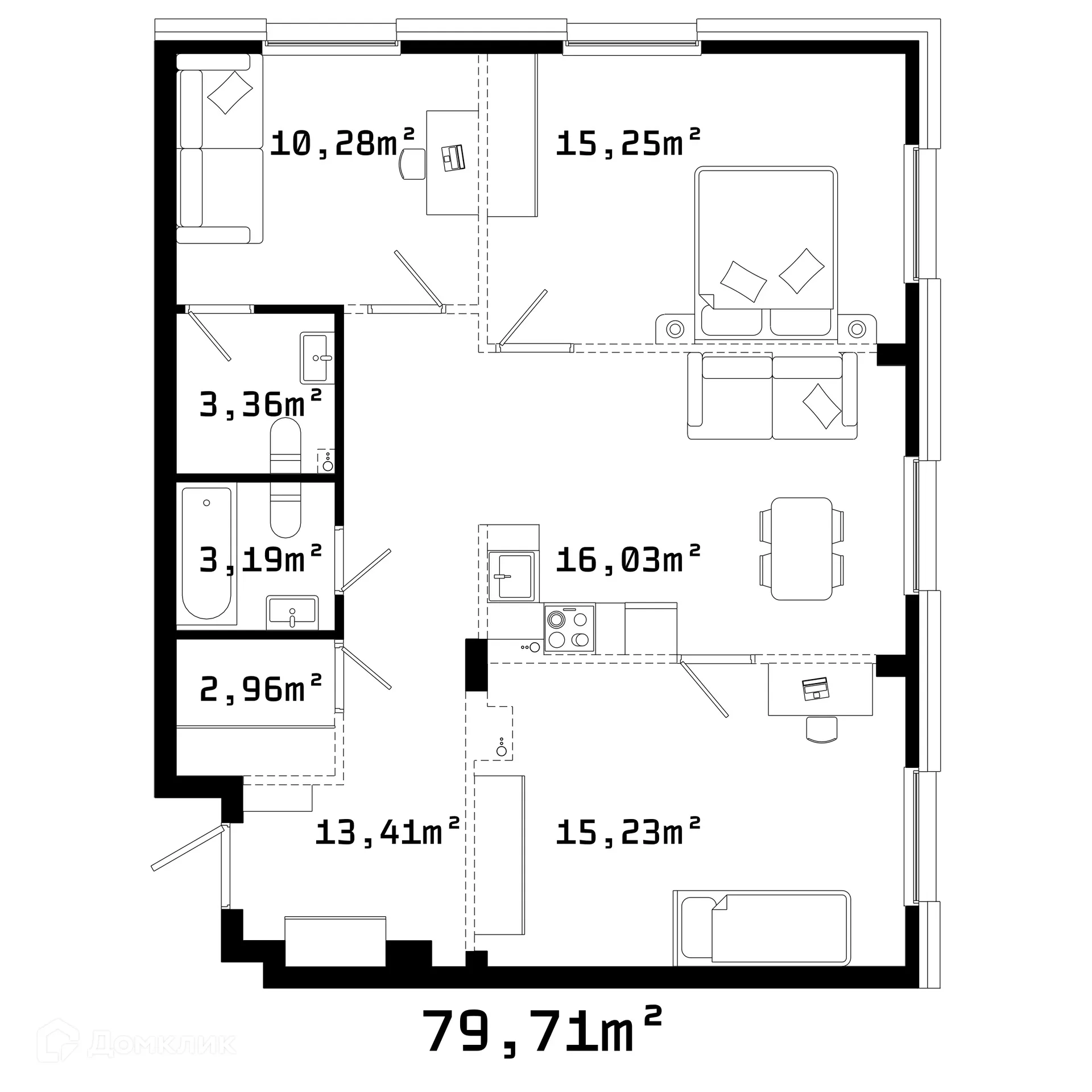 Фото квартиры в ЖК Грани
