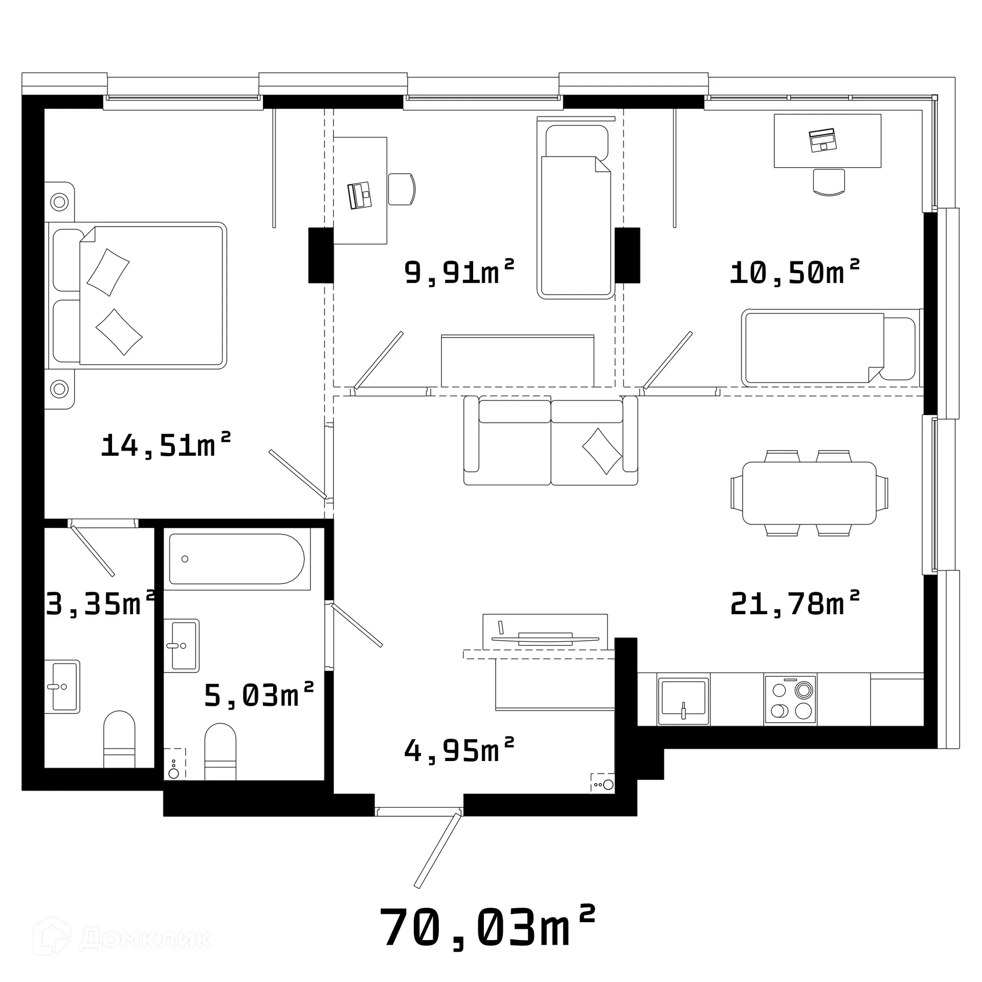 Фото квартиры в ЖК Грани