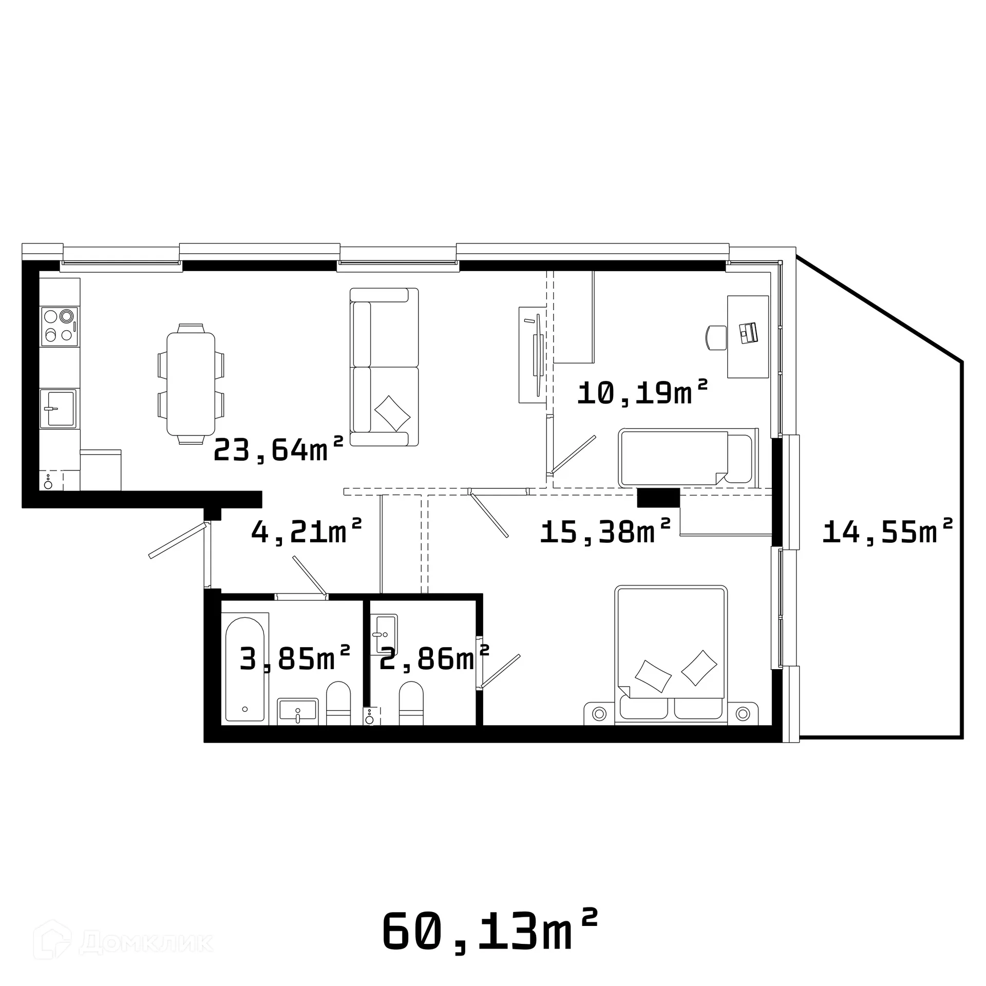 Фото квартиры в ЖК Грани